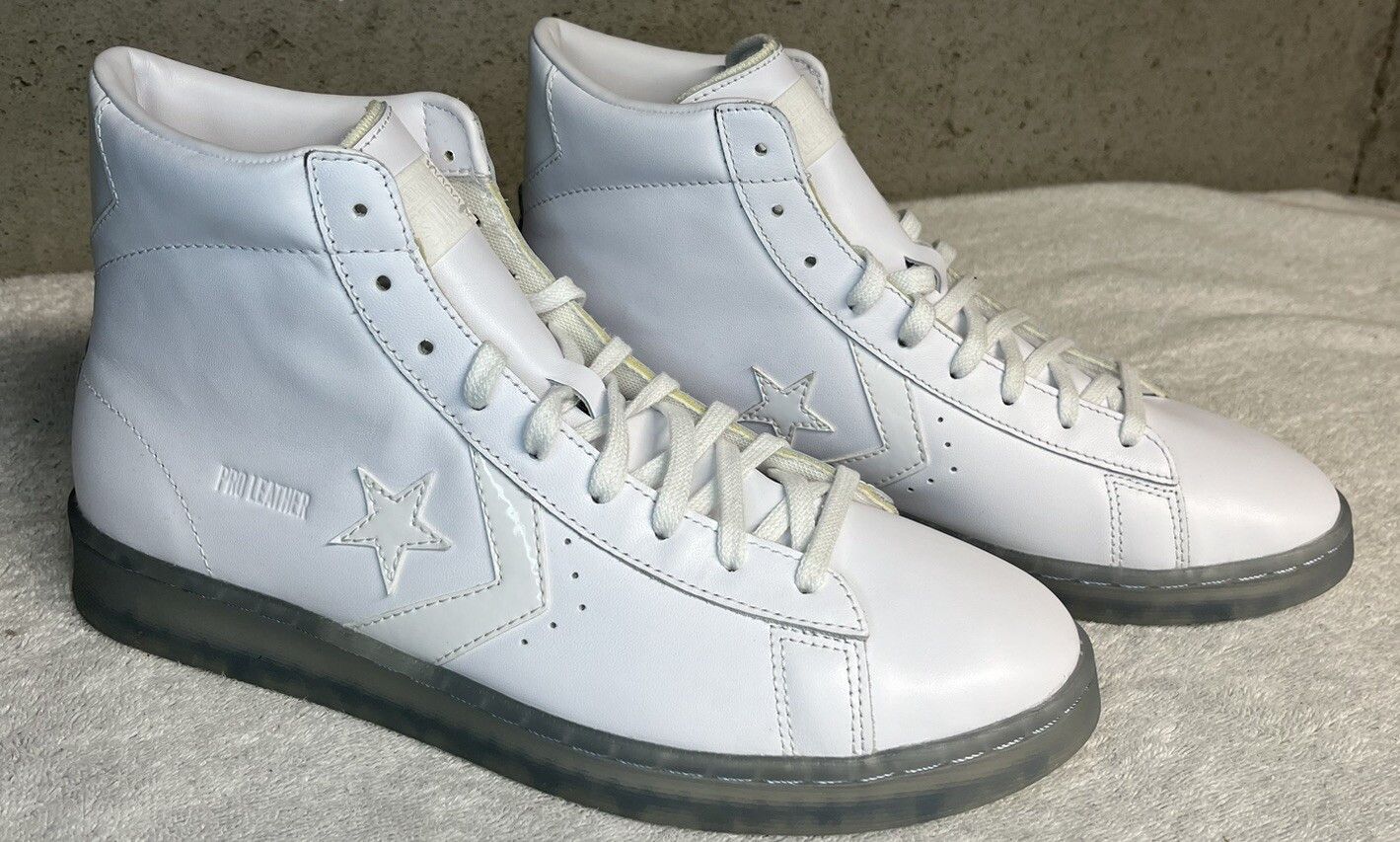 Converse NWOB Converse Pro Leather Hi "Black Ice" White/Clear Mens 11 Size US 11 / EU 44 - 3 Thumbnail