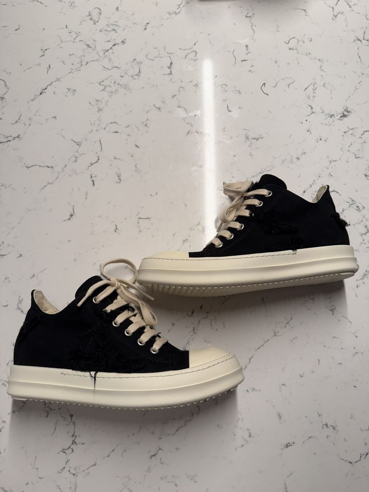Rick Owens Drkshdw RICK OWENS Slashed low ramones Size US 6 / IT 36 - 1 Thumbnail