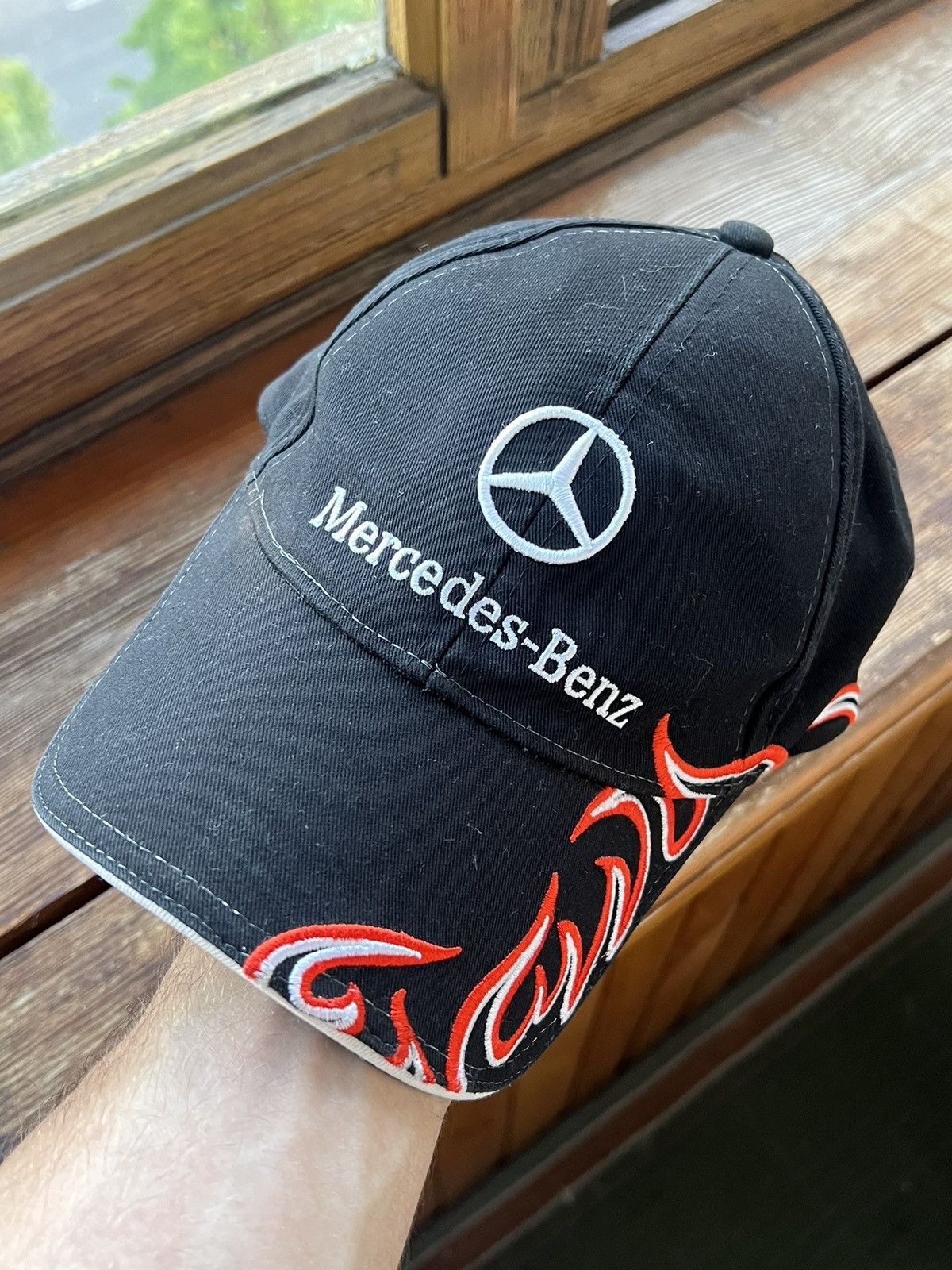 Mercedes-Benz Vintage Hat Mercedes Benz Flames Archival Cap Y2K Size ONE SIZE - 2 Thumbnail