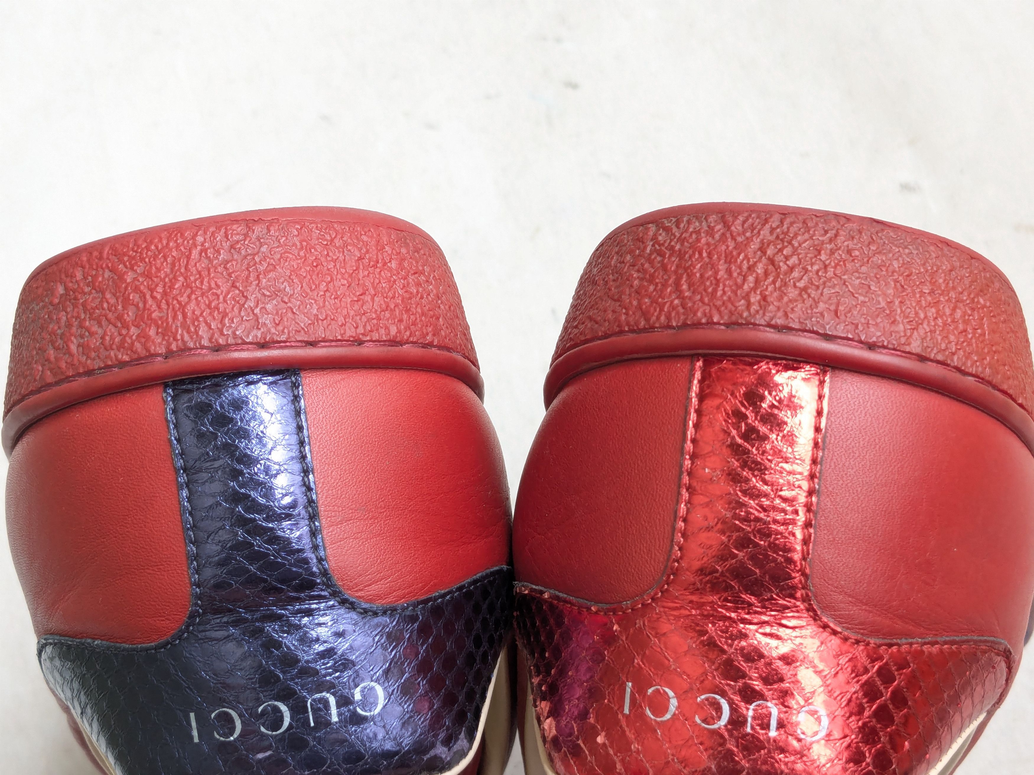 Gucci Gucci Ace Sneakers Red Bee Leather Low Tops Size US 12.5 / EU 45-46 - 13 Thumbnail
