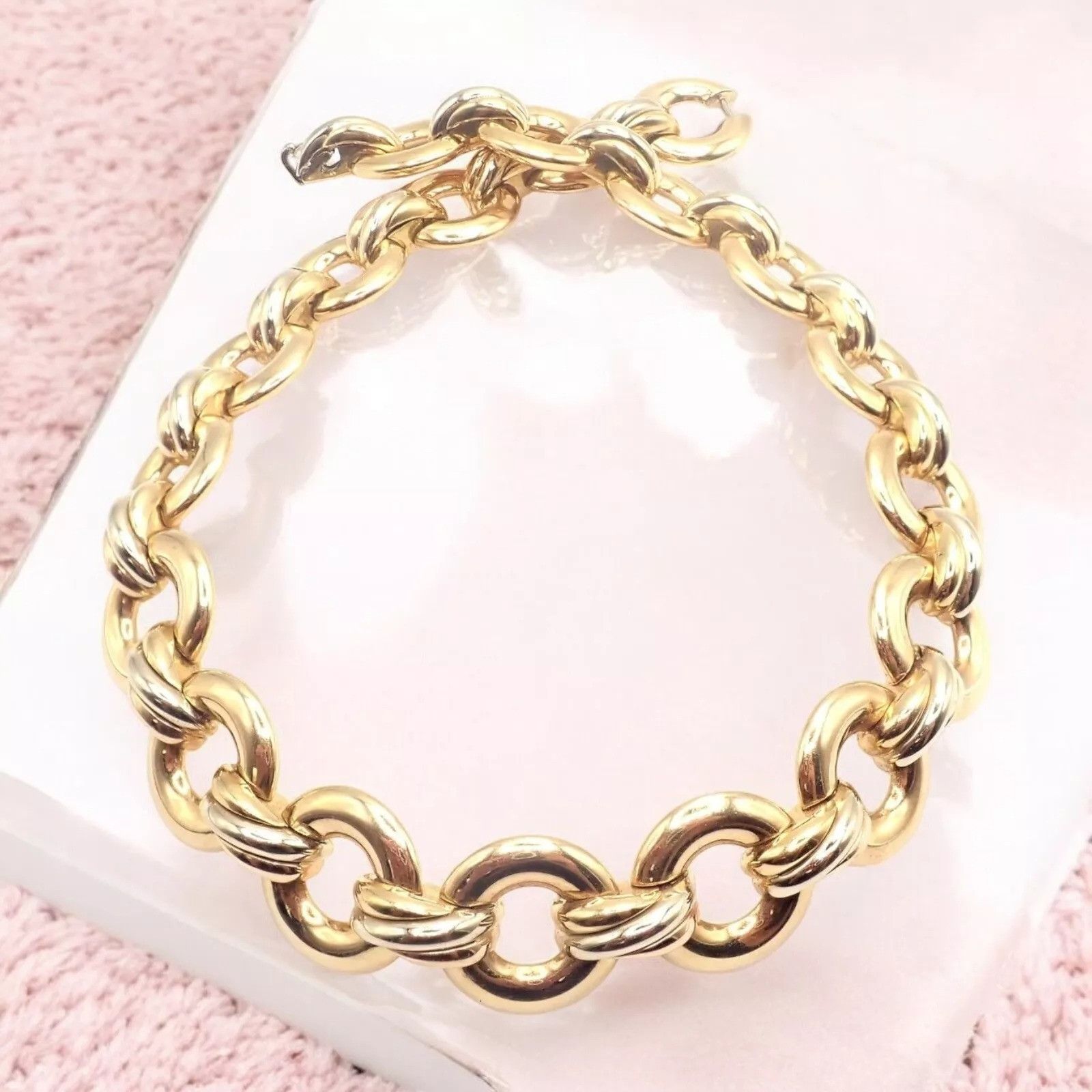 Cartier Cartier Trinity 18k Multi Color Gold Round Link Necklace Size ONE SIZE - 2 Thumbnail