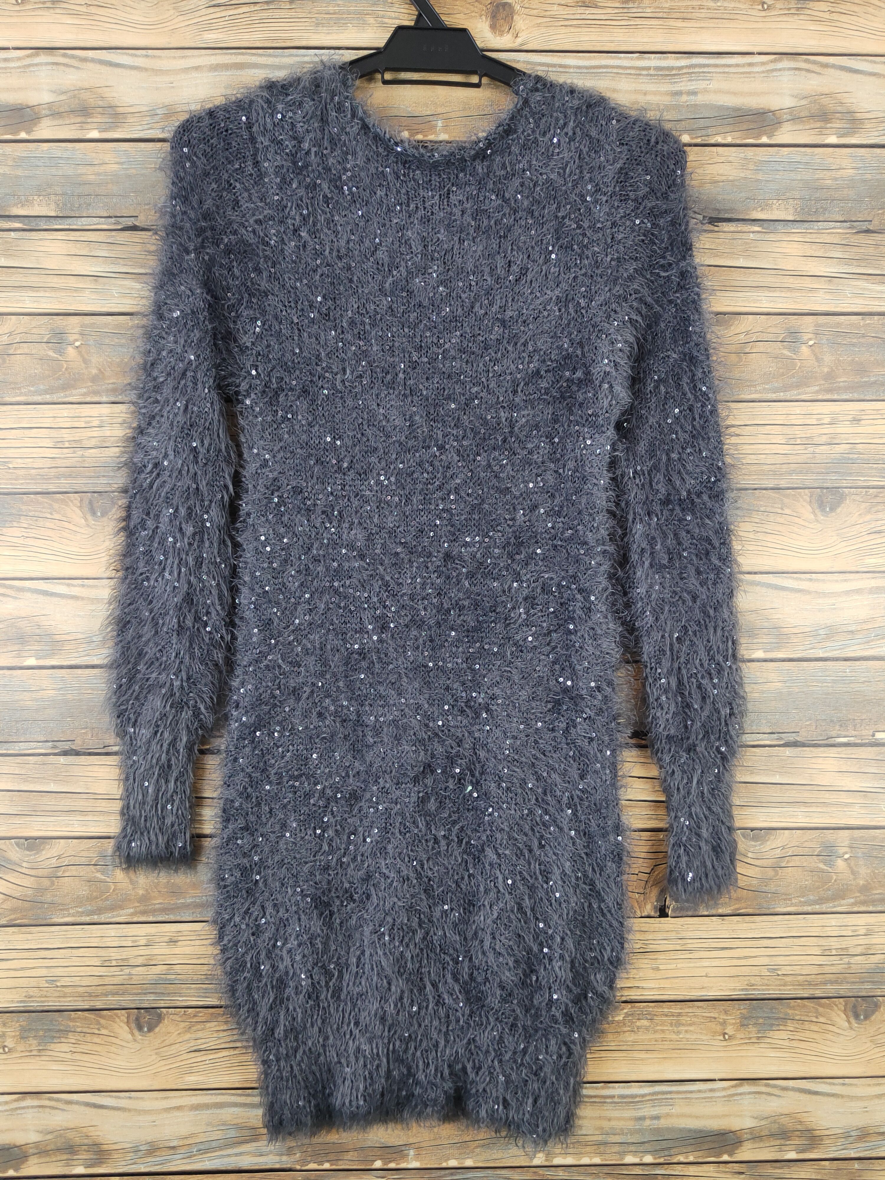 Japanese Brand A Girl Dark Gray Shag Shaggy Fur Mohair Knitwear #W971 Size M / US 6-8 / IT 42-44 - 8 Thumbnail