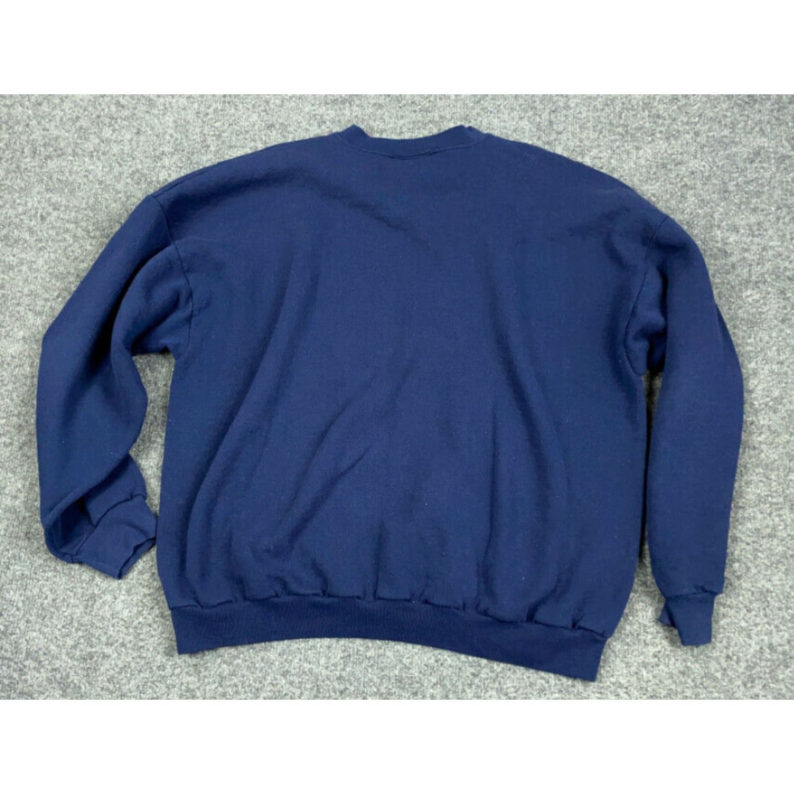 Tultex VINTAGE Tultex Blue Pullover Sweatshirt Adult XL 90s Skater Hipster Retro Mens Size US XL / EU 56 / 4 - 2 Thumbnail