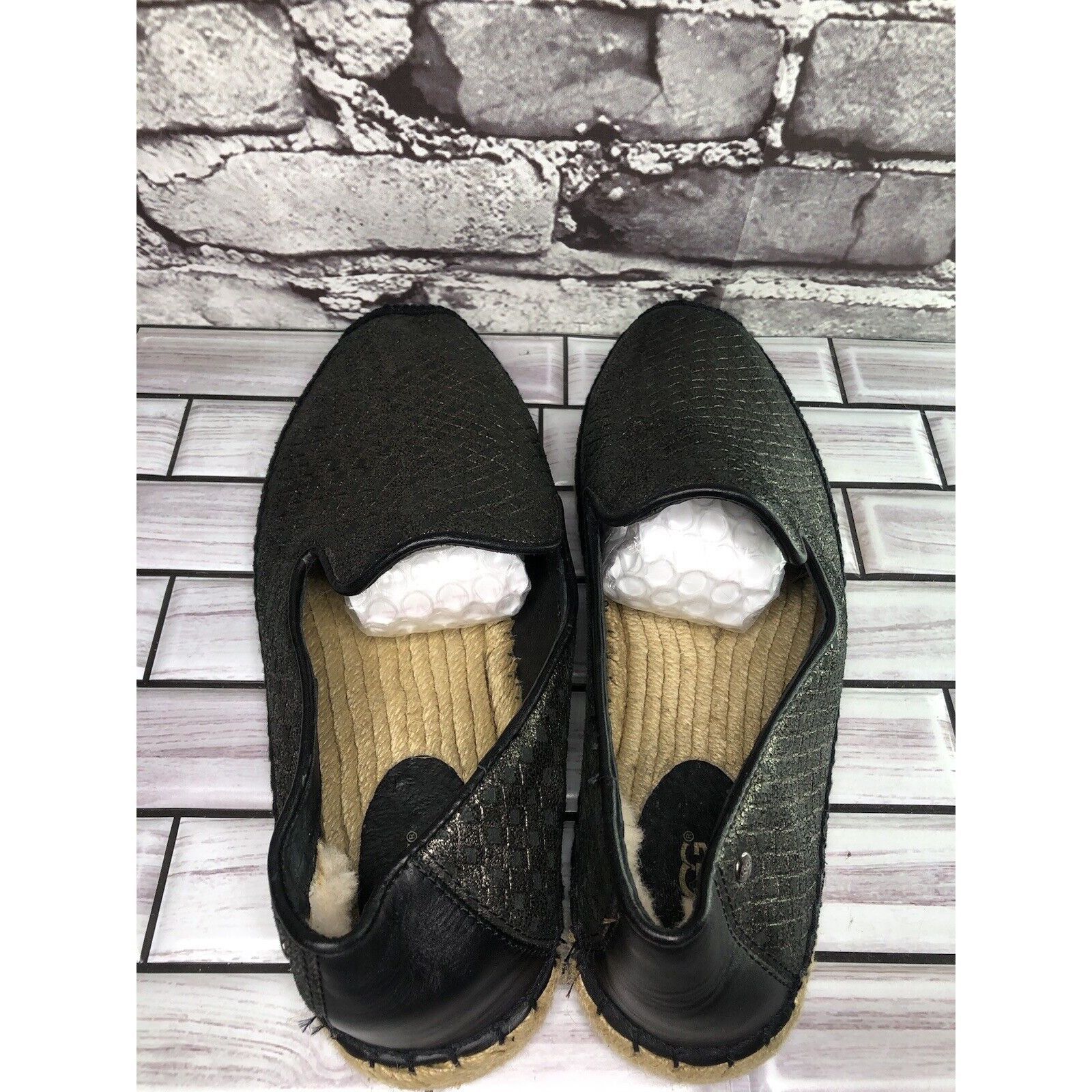 Ugg UGG Australia Sandrinne Black Metallic Basket Espadrilles Sh Size US 9 / IT 39 - 5 Thumbnail