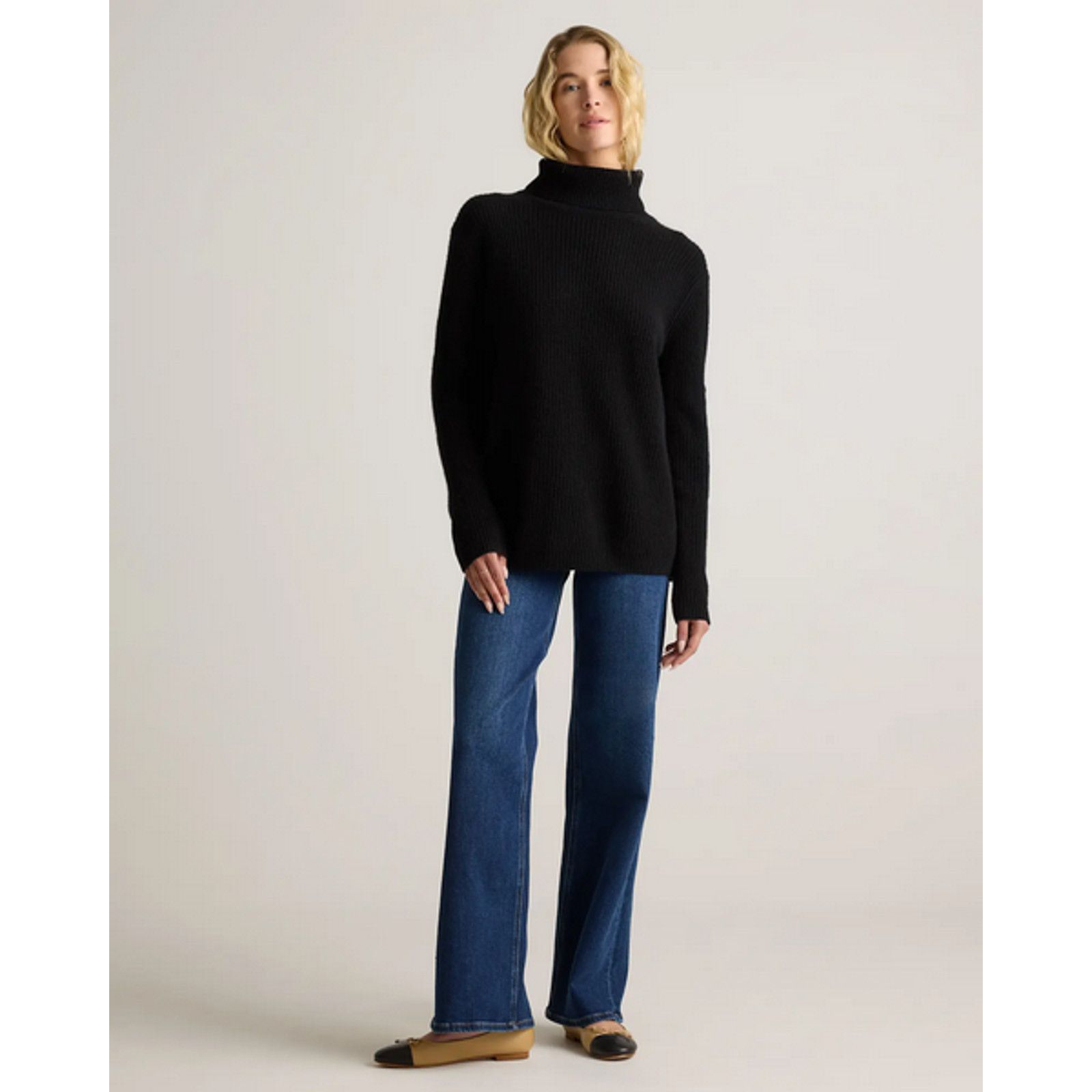 Quince Quince Cashmere Fisherman Turtleneck Sweater NWT XS Size S / US 4 / IT 40 - 2 Thumbnail