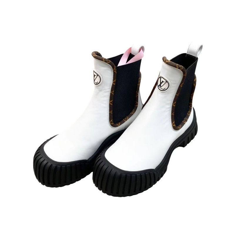 Louis Vuitton Louis Vuitton Ruby Chelsea Boots in White 0079 Size US 6 / IT 36 - 1 Thumbnail