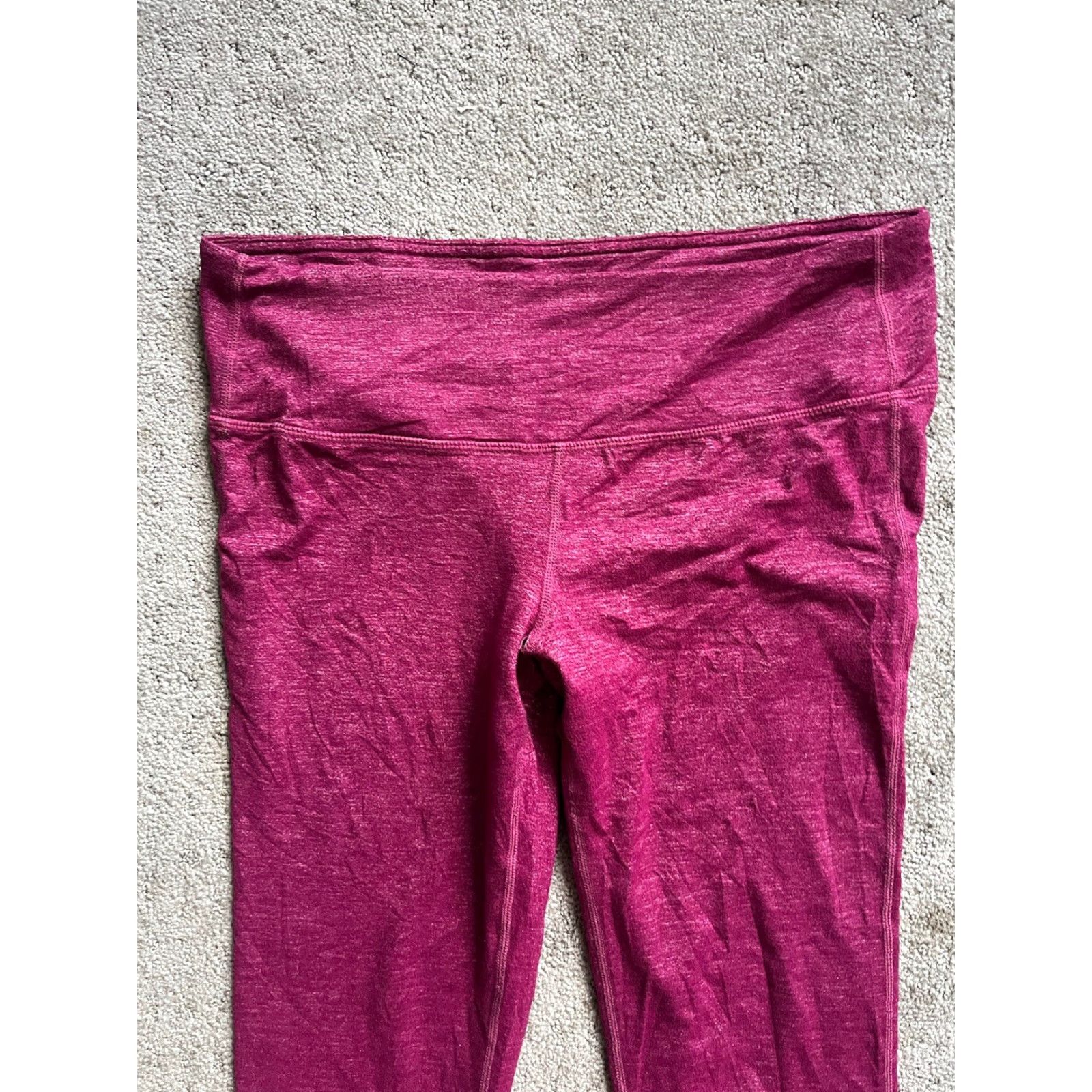 Athleta VINTAGE Athleta Capri Leggings Women's Medium Stretch Pull On Maroon Activewear 20in Inseam Size 32" / US 10 / IT 46 - 2 Thumbnail