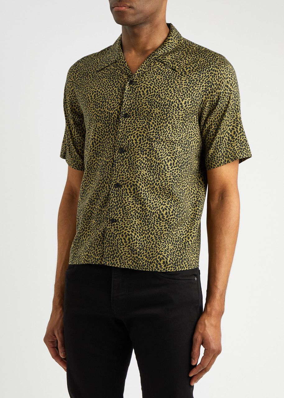 Saint Laurent Paris Leopard Print Short Sleeve Hawaiian Shirt Size US S / EU 44-46 / 1 - 2 Thumbnail