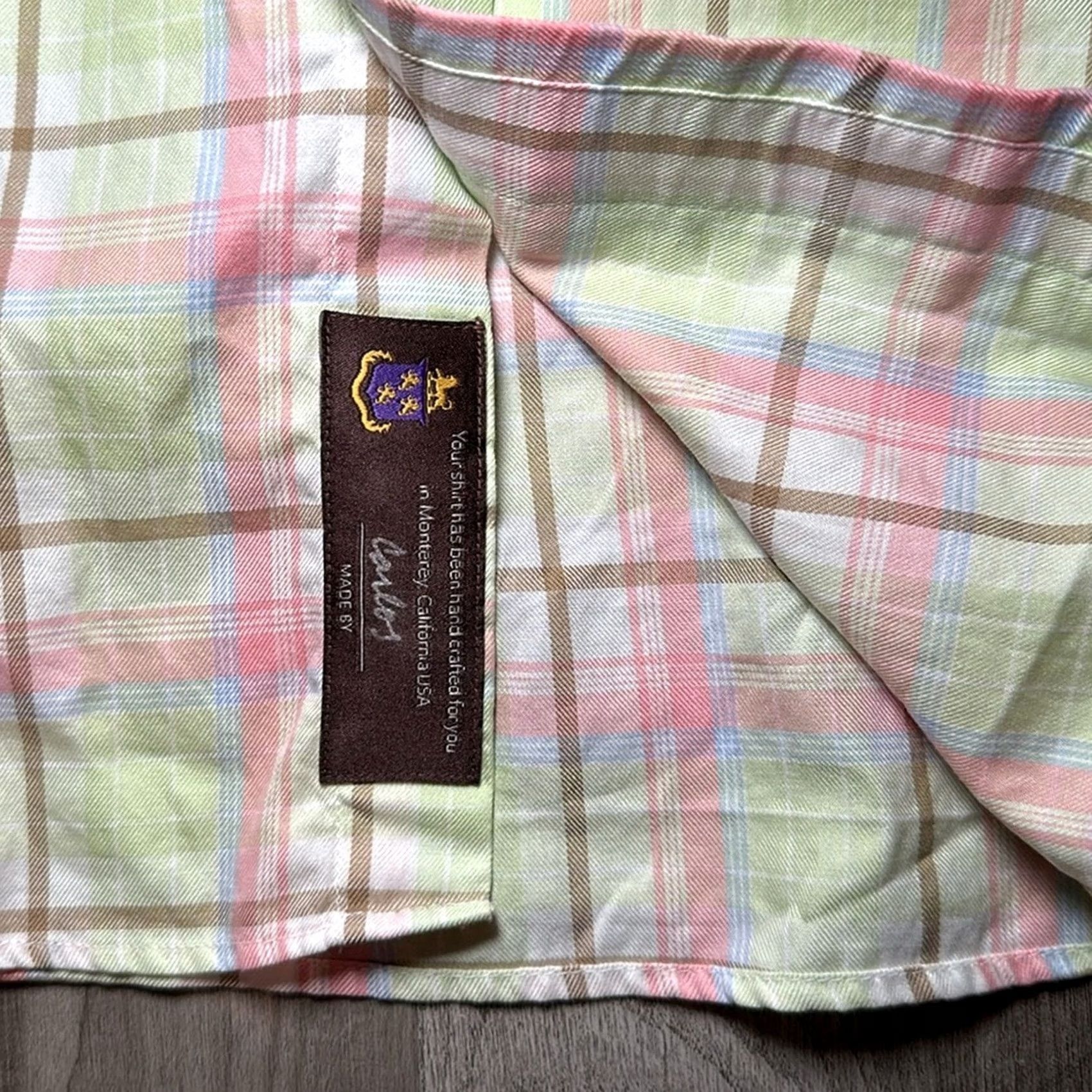 Robert Talbott Robert Talbott Estate Button-Up Shirt Long Sleeve L Mens Green Plaid Size US L / EU 52-54 / 3 - 5 Thumbnail