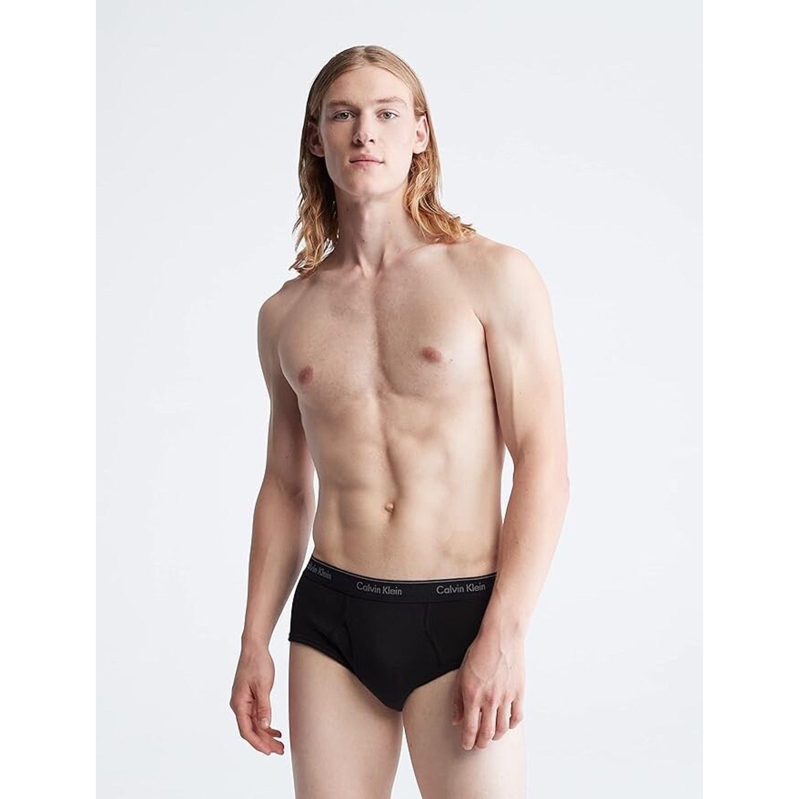 Calvin Klein Calvin Kelvin Stretch Briefs Underwear Men XL - Blk (3 Pack) Size 44 - 2 Thumbnail