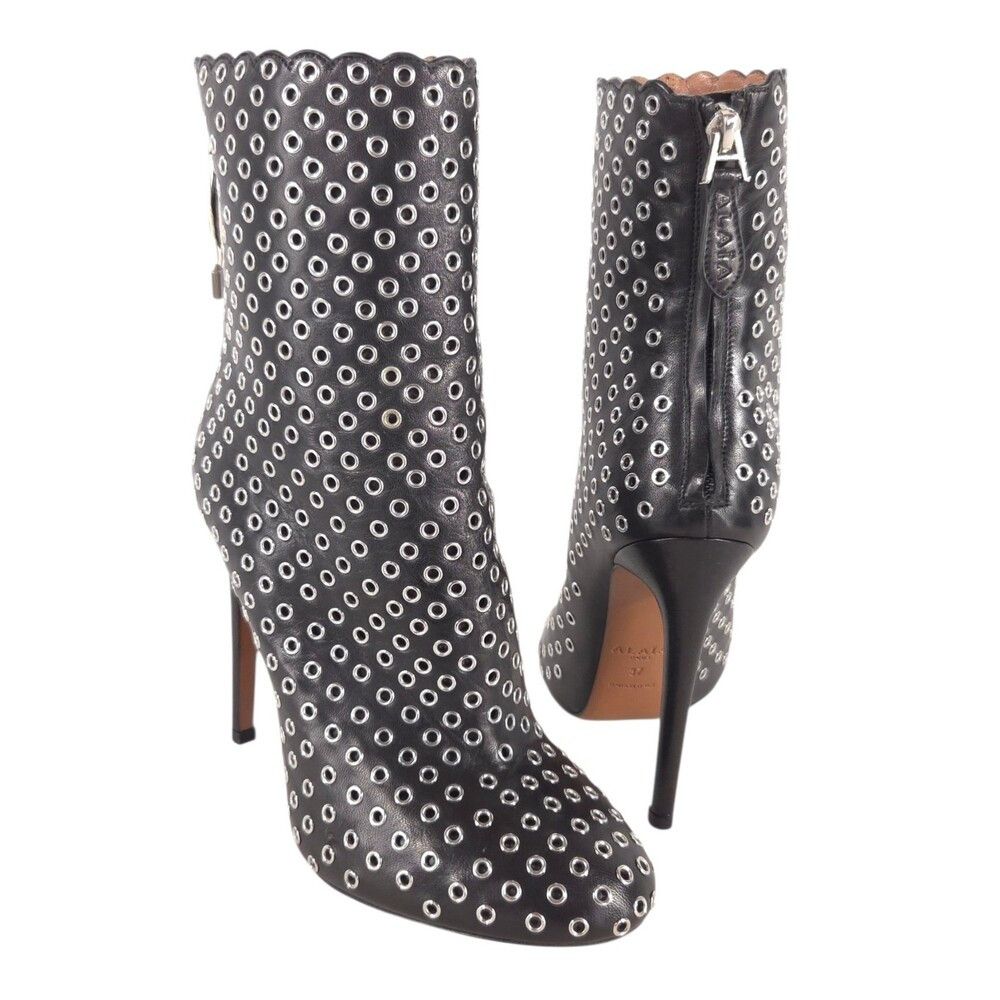 Alaia Alaia Eyelet Embellished Bombe Ankle Boots US 7 EU 37 Women Size US 7 / IT 37 - 1 Thumbnail