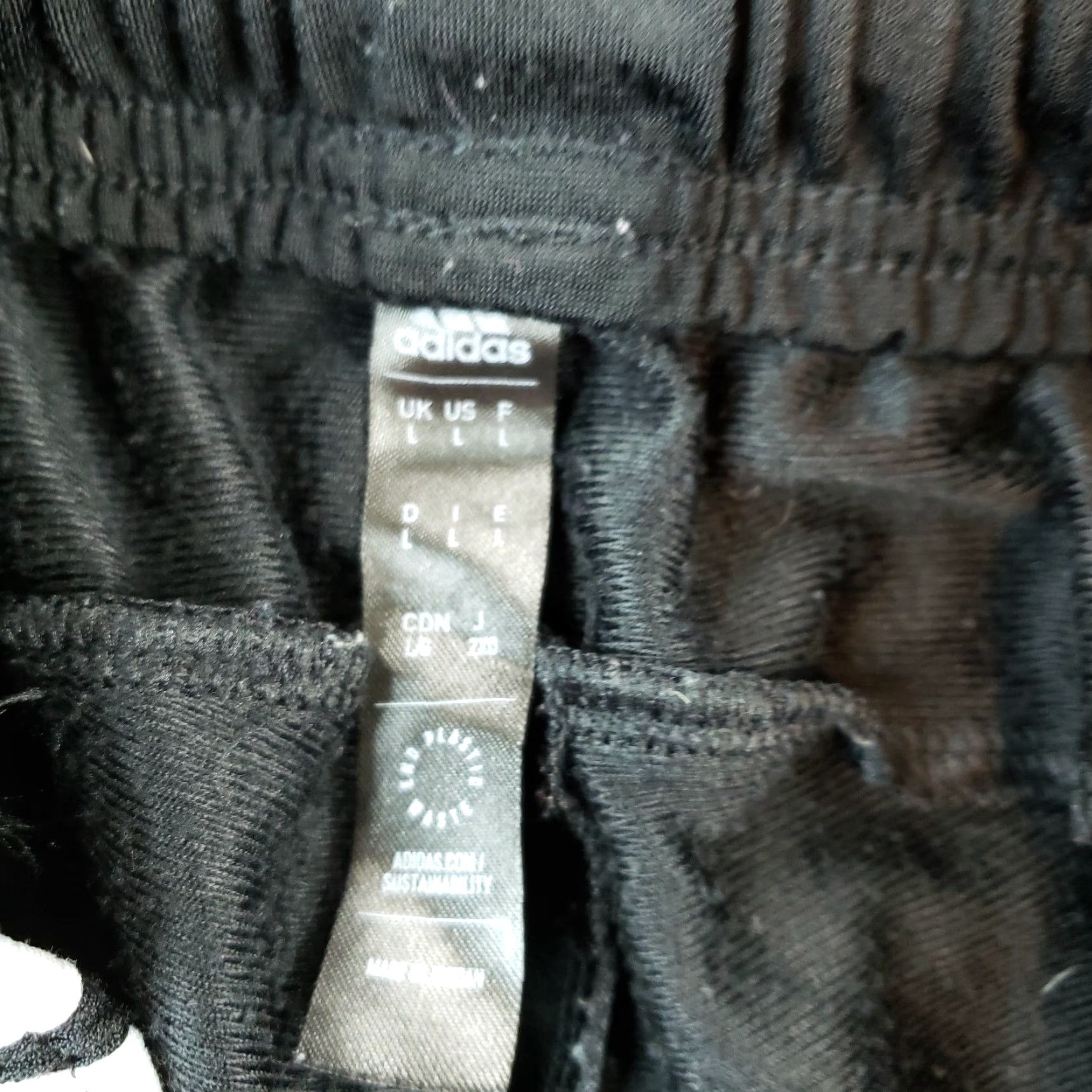 Adidas Adidas Pants Mens Large Black Jogger Pockets Drawstring Elastic Waist Casual Sport Size US 28 / EU 44 - 6 Thumbnail
