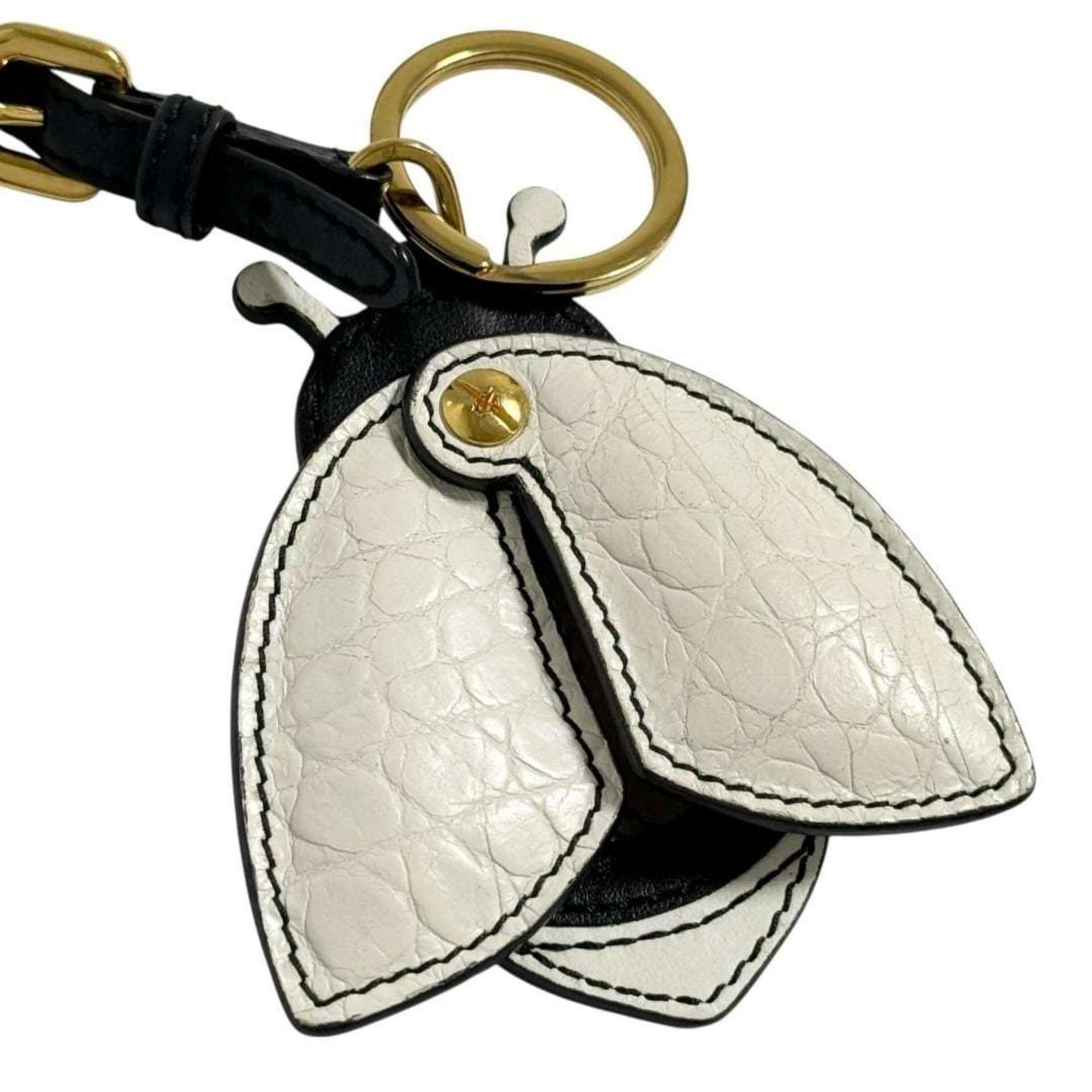 Prada Prada Women's Bag Charm Strap Mirror Bee Motif Leather Size ONE SIZE - 1 Thumbnail
