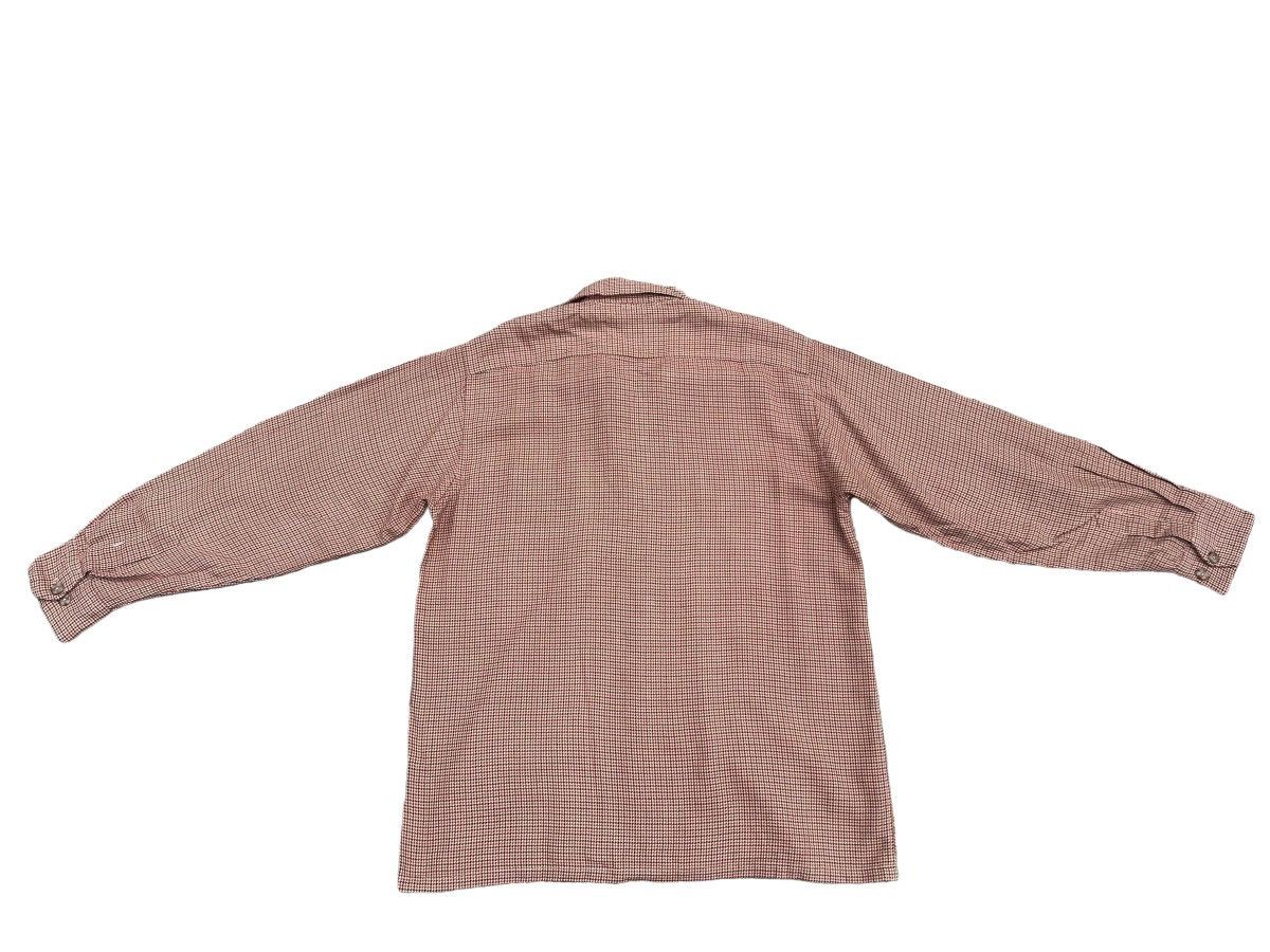 Flannel Vintage 50s Sun Lion Open Collar Houndstooth Flannel Size US M / EU 48-50 / 2 - 2 Thumbnail