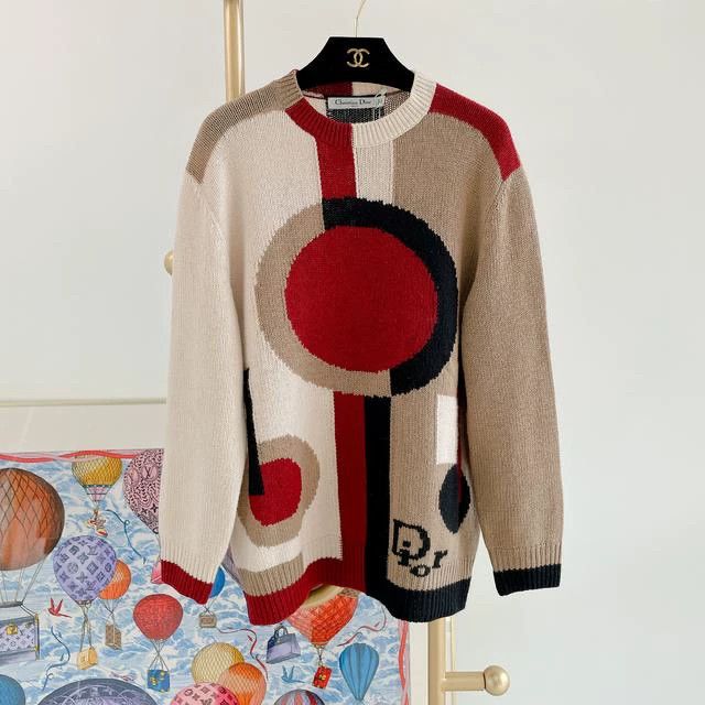 Dior Dior Note printed cashmere knitting sweater Size XS / US 0-2 / IT 36-38 - 1 Thumbnail