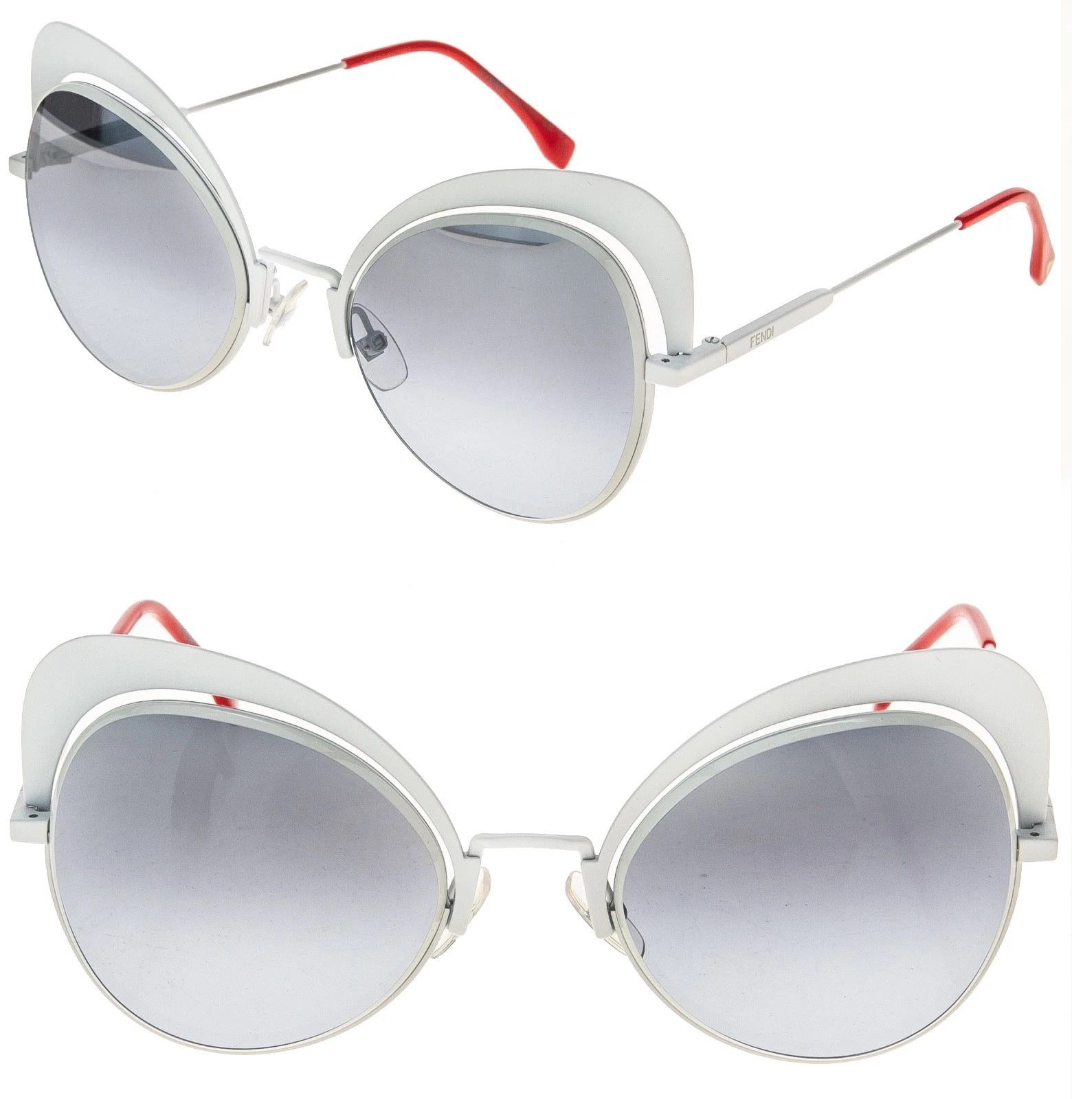 Fendi FENDI FF0247S 0247 EYESHINE White Coral Mirrored Sunglass Size ONE SIZE - 1 Thumbnail