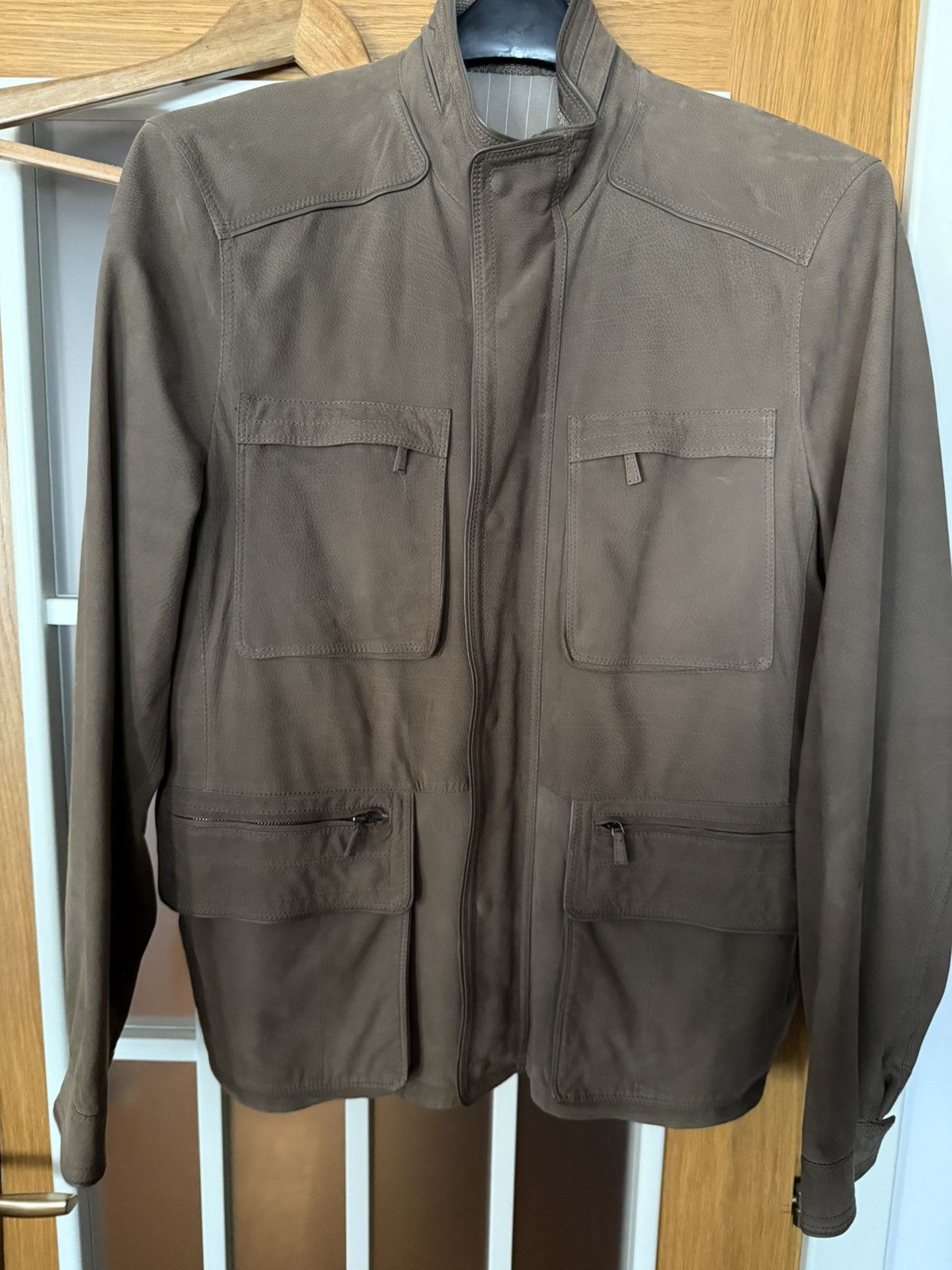 Ermenegildo Zegna Ermenegildo Zegna vintage beige leather jacket Size US M / EU 48-50 / 2 - 1 Thumbnail