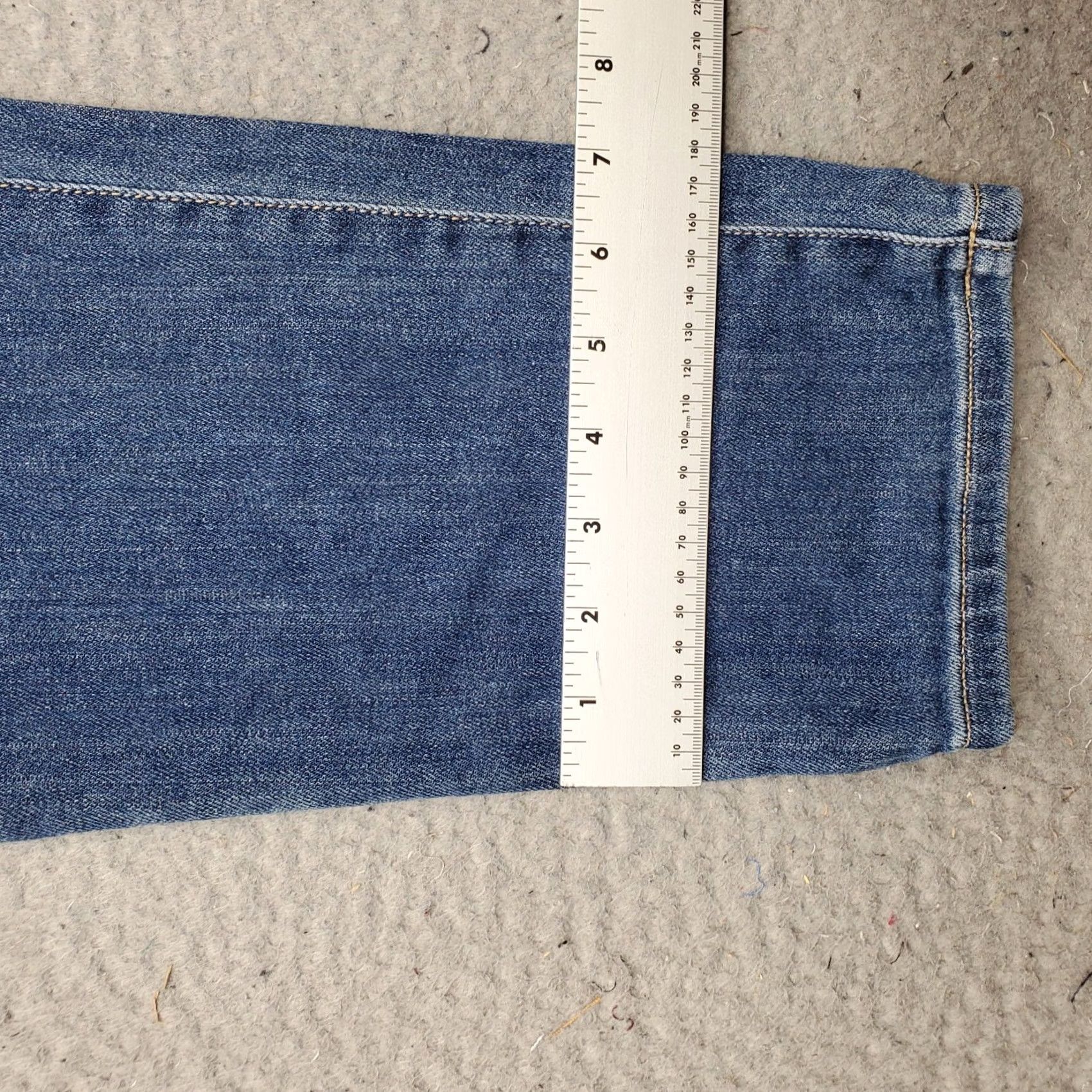 Vintage Pilcro Anthropologie Jeans Womens 28 Blue Denim Stretch Straight Leg Size 28" / US 6 / IT 42 - 5 Thumbnail