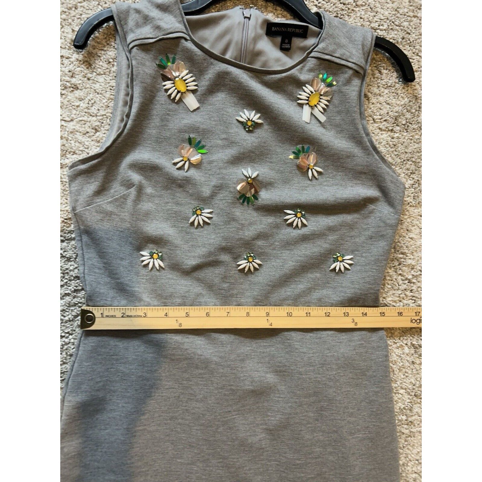 Banana Republic Banana Republic Heather Gray Pineapple Jewel Beaded Embellis Size M / US 6-8 / IT 42-44 - 8 Thumbnail
