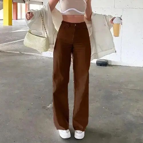 Jeans for Women Loose and Slim High-waisted Straight