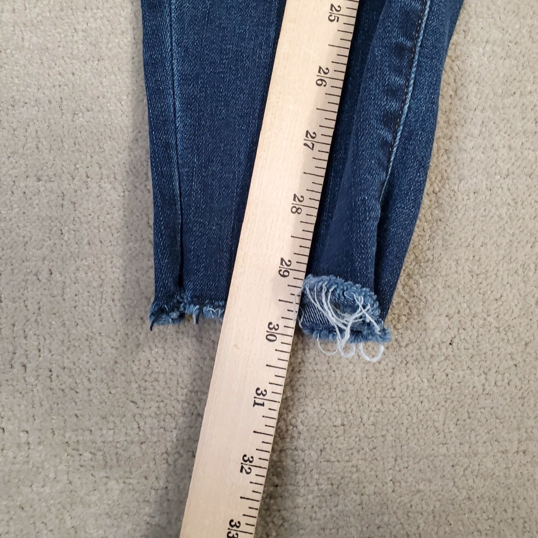 Vintage Judy Blue Jeans 16W Womens Skinny Fit Faded Distressed Dark Stretch Button Fly Size 24" / US 00 / IT 34 - 5 Thumbnail