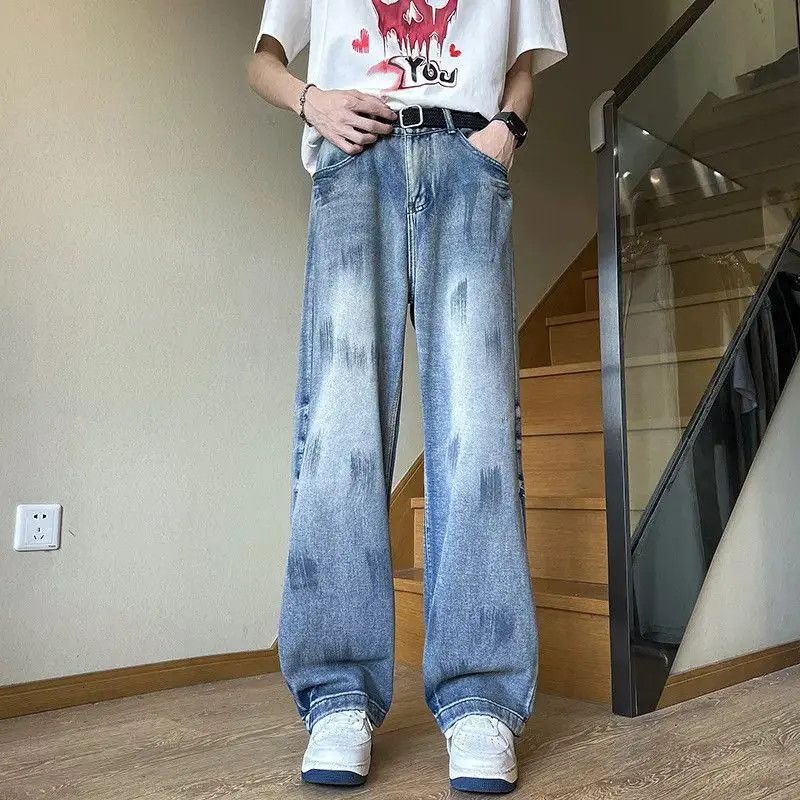 Japanese Brand Retro hip-hop straight leg wide leg jeans Size US 32 / EU 48 - 5 Thumbnail
