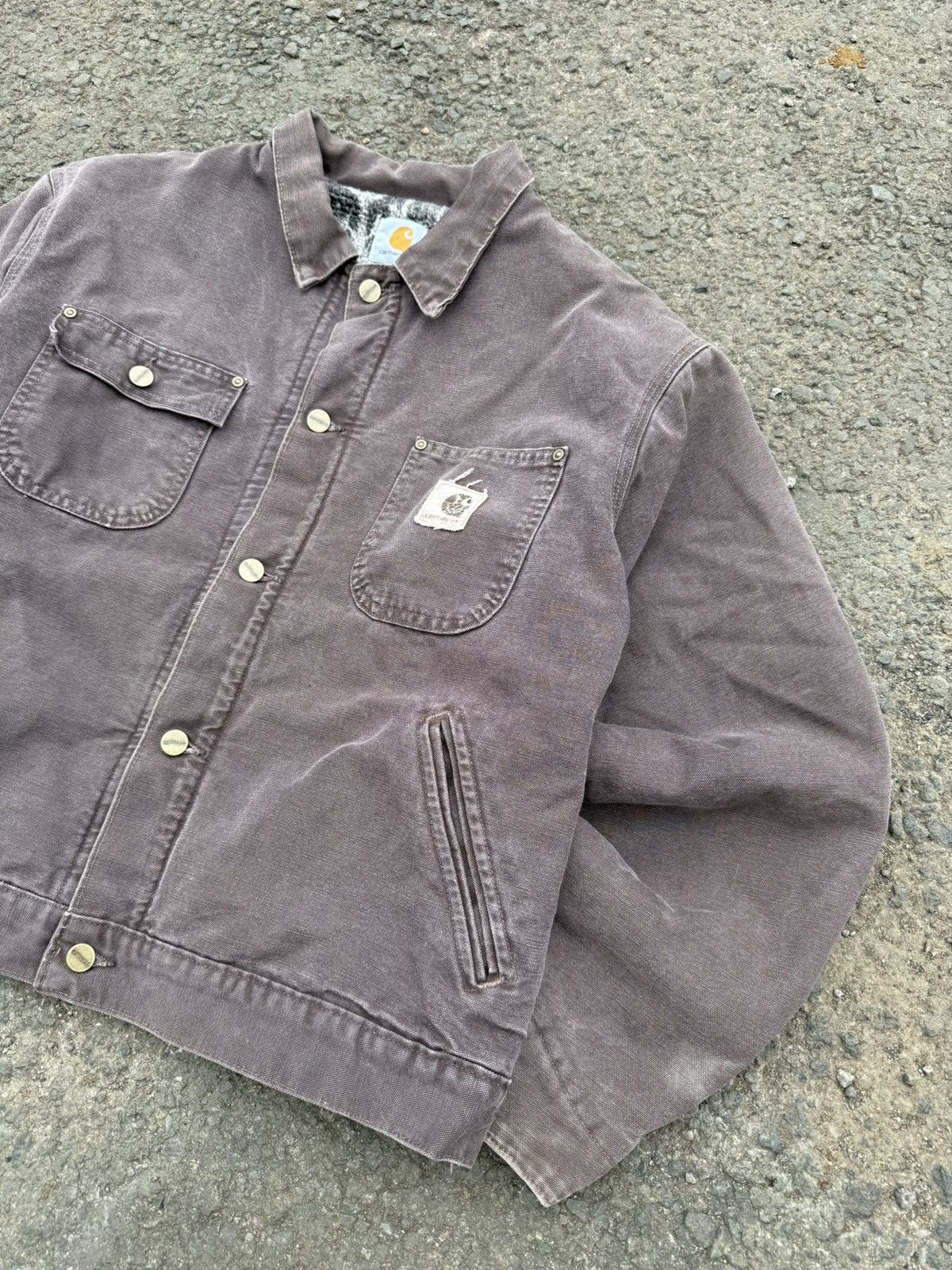 Carhartt 90s Carhartt Aztec Lined Trucker Chore Jacket Size US L / EU 52-54 / 3 - 6 Thumbnail