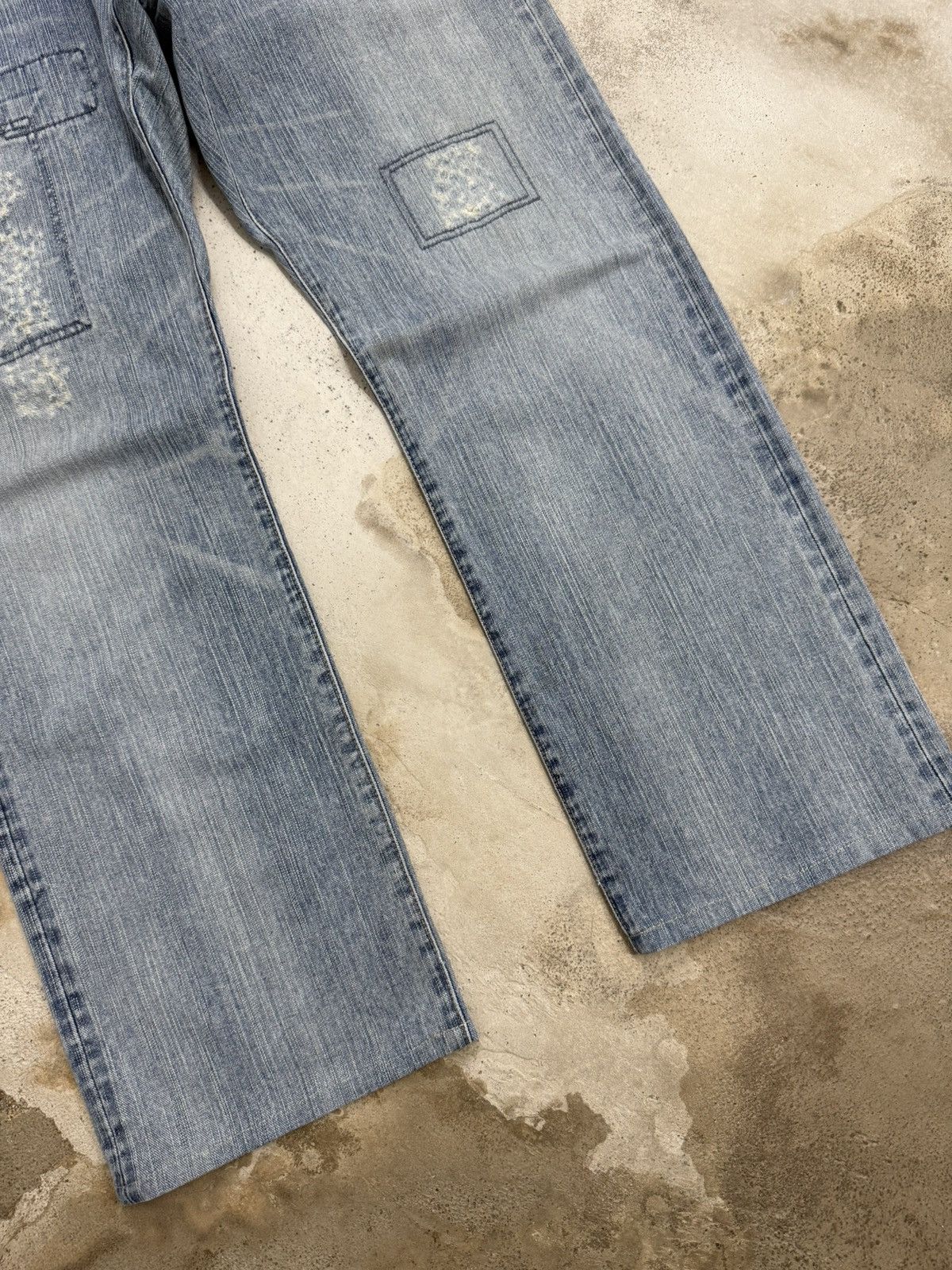 Edwin Edwin XVS Vintage Sashiko Japanese Distressed Denim Pants Size US 36 / EU 52 - 4 Thumbnail