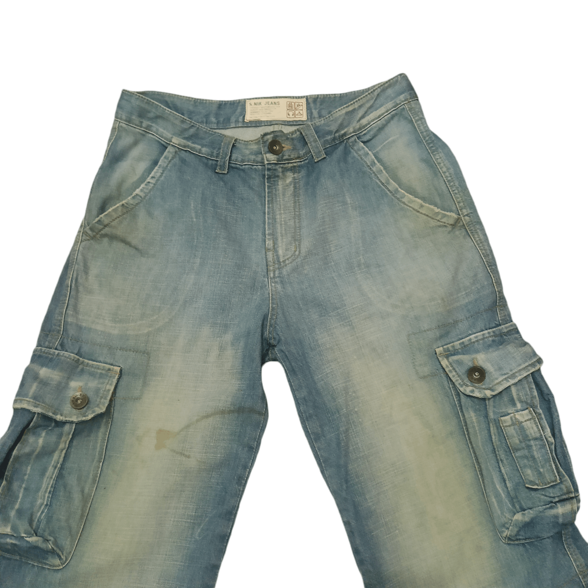 Who Decides War Vintage S.NIK Jeans 8 pocket distressed baggy jeans Size US 34 / EU 50 - 3 Thumbnail