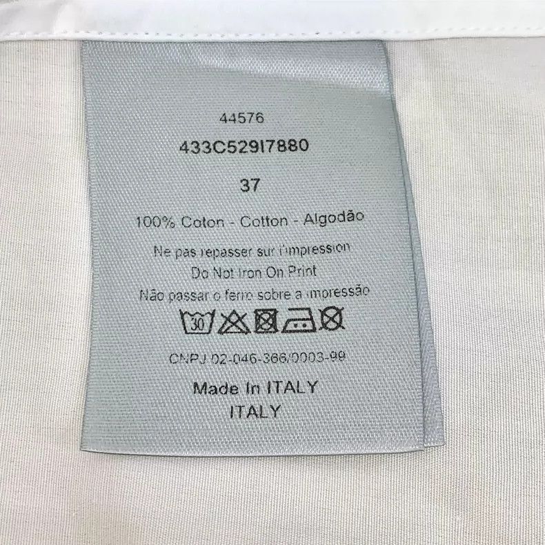 Dior Dior White Cotton Long Sleeve Shirt-2505 Size XL / US 12-14 / IT 48-50 - 7 Thumbnail