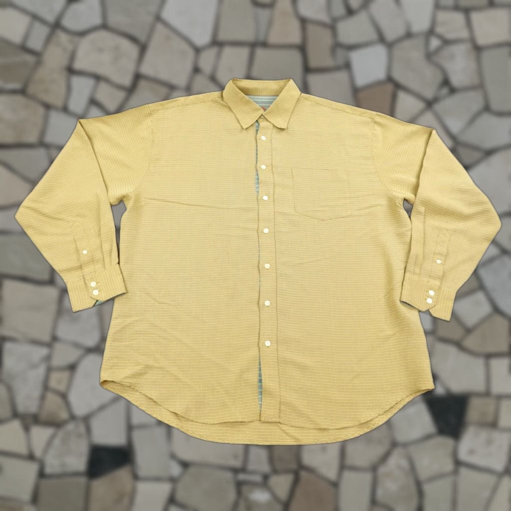 BUGATCHI Bugatchi Uomo Shirt Mens 2XL Yellow Plaid Button-Up Long Sleeve Luxury Casual Shirt Size US XXL / EU 58 / 5 - 1 Thumbnail