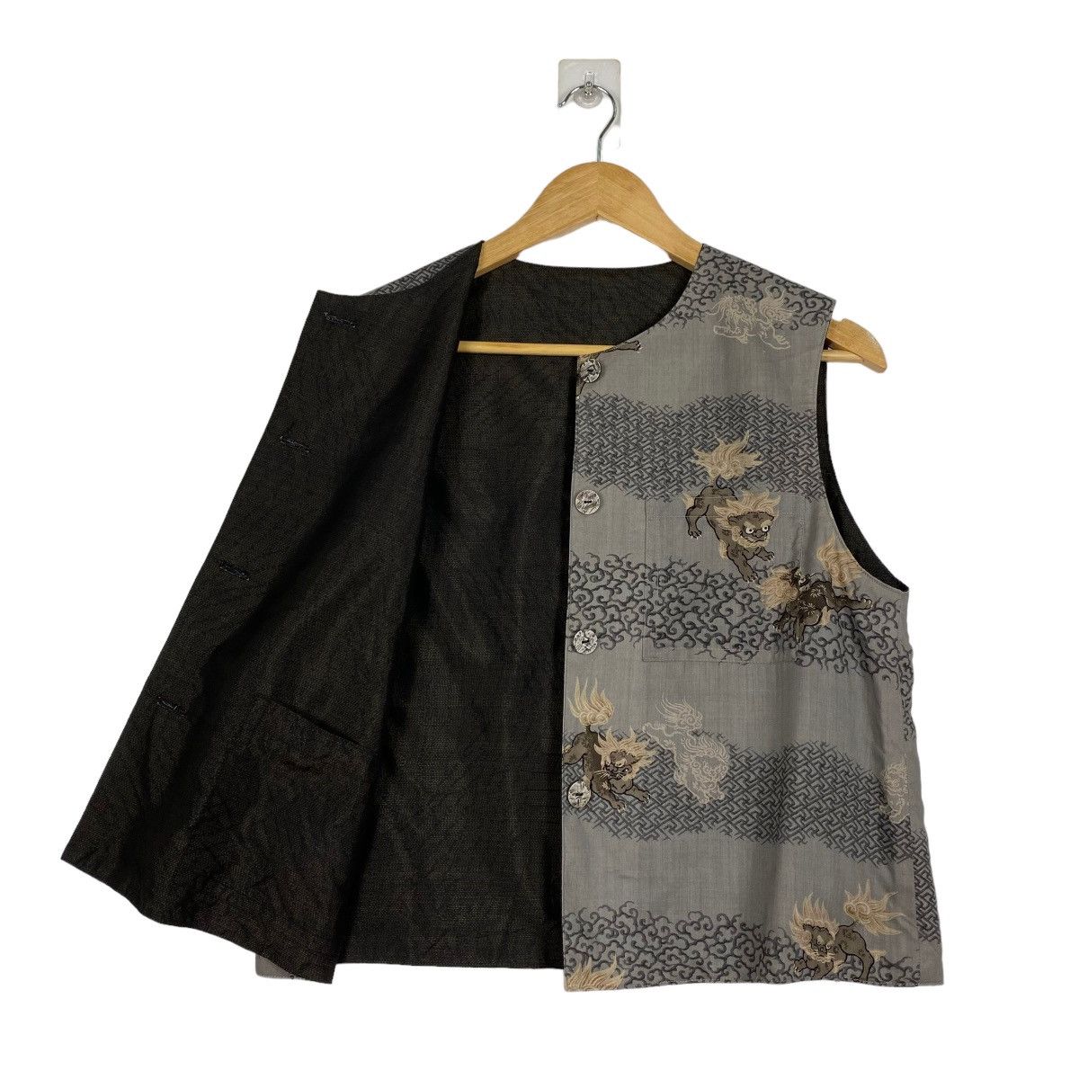 Japanese Dragon Allover Printed Vest
