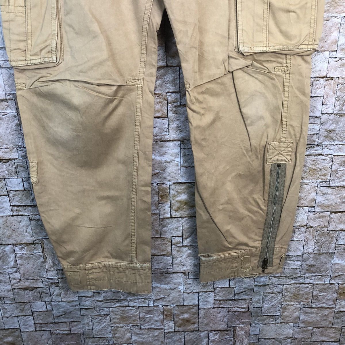 Japanese Brand DL Purple & Yellow Brown Cargo Multipocket Pants #A333 Size US 31 - 7 Thumbnail