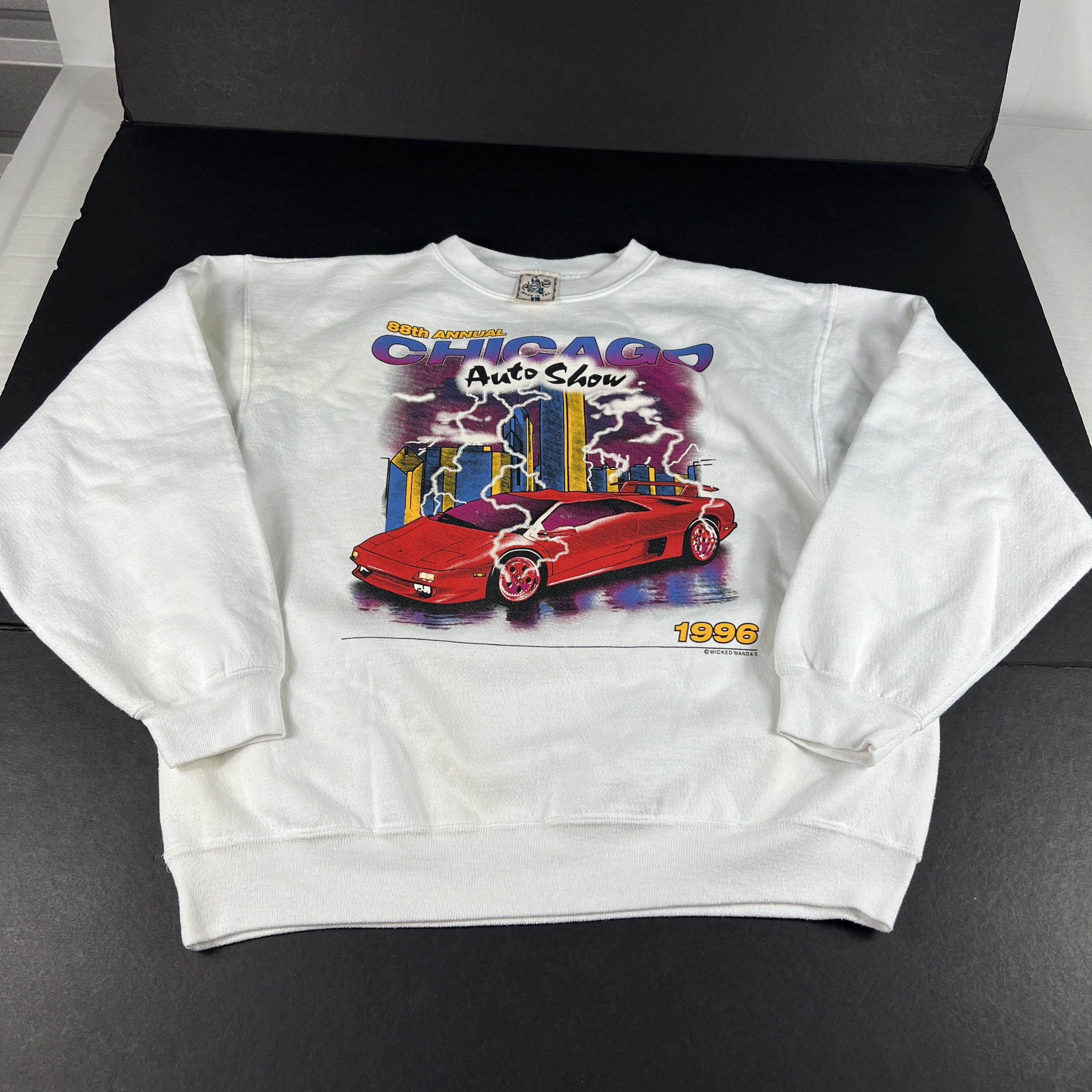 Lightning Bolt × Vintage VTG 1996 Chicago Auto Show Sports Car Sweatshirt Crewneck Size US L / EU 52-54 / 3 - 1 Thumbnail