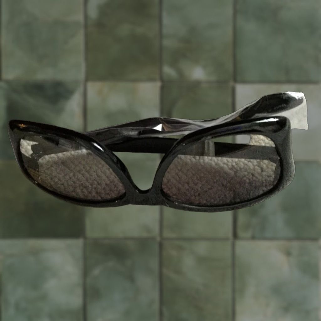 Vintage VINTAGE Women's Black Rectangular Sunglasses Eyewear Shades Unbranded Black accessory Size ONE SIZE - 1 Thumbnail
