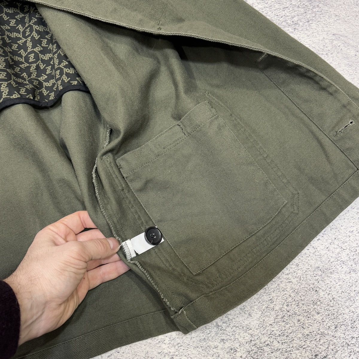 Vintage ZoeK Cotton Twill Inkas Jacket XL Olive Embroidered Size US XL / EU 56 / 4 - 15 Thumbnail