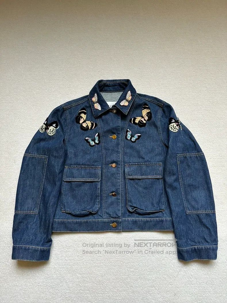 Other Valentino Butterfly embroidered denim jacket Size S / US 4 / IT 40 - 1 Thumbnail