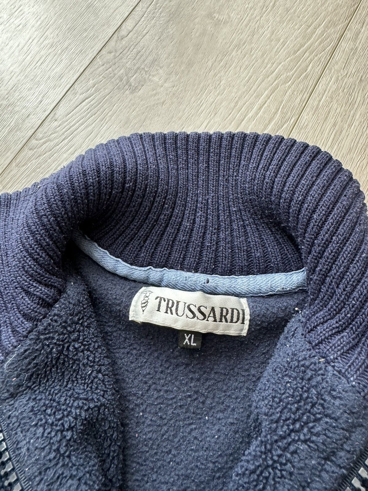 Trussardi × Vintage Vintage Made in Italy Trussardi Fleece Jacket Size US XL / EU 56 / 4 - 5 Thumbnail