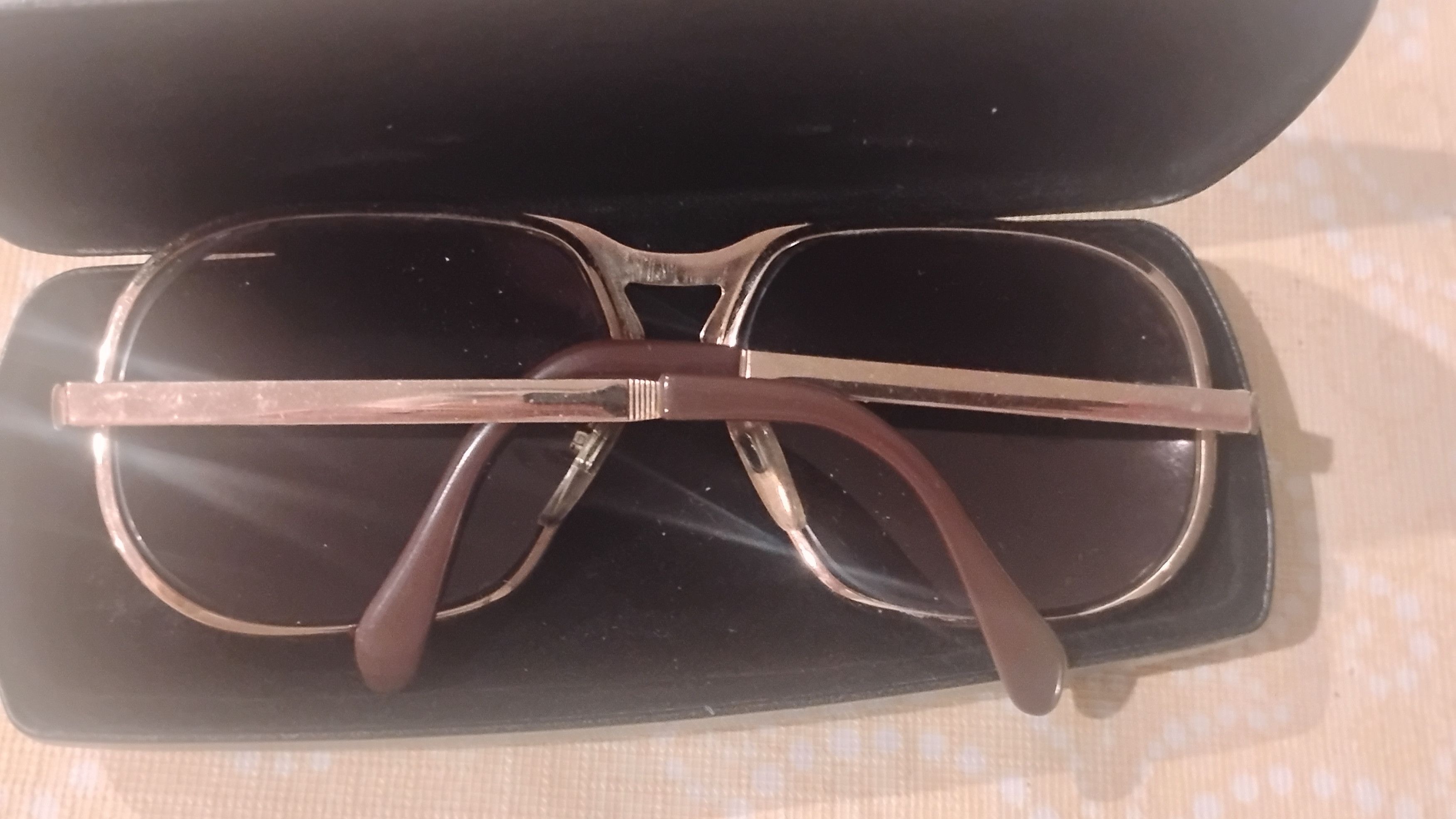 Other Vintage 18kt GP Old School Aviator Sunglasses w/case Italy. Size ONE SIZE - 5 Thumbnail