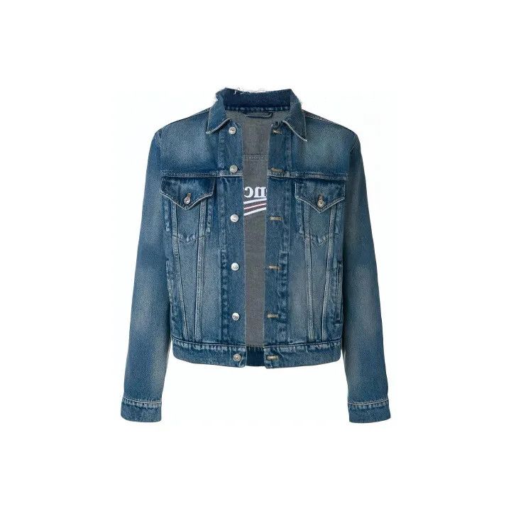 Balenciaga Balenciaga Blue Long Sleeve Denim Jacket Size US L / EU 52-54 / 3 - 1 Thumbnail