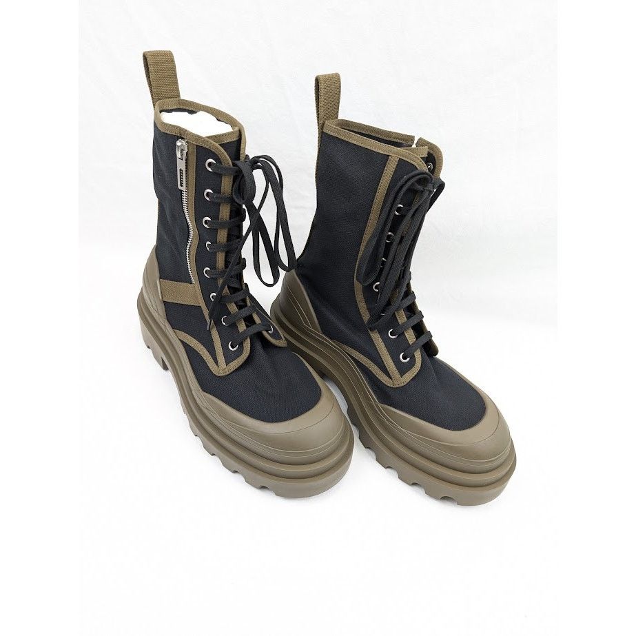 Bottega Veneta o1rshd1 Canvas Fabric Boots in Black Size US 9 / EU 42 - 15 Thumbnail