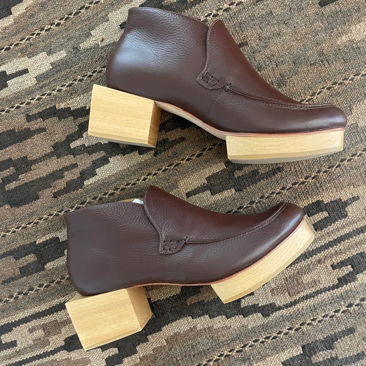 Beklina Beklina Matisse Slip On Bootie Split Wooden Block Heel Size US 10.5 / IT 40.5 - 1 Thumbnail