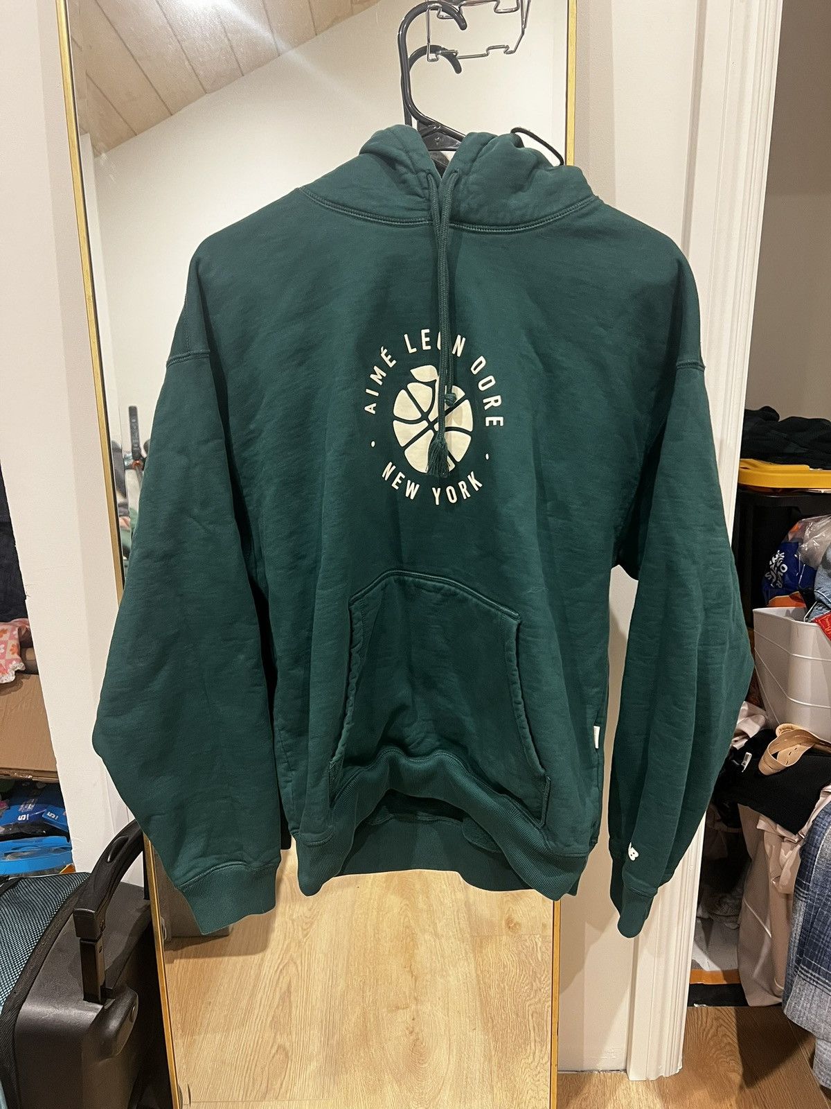 AIME LEON DORE x New Balance Green Hoodie