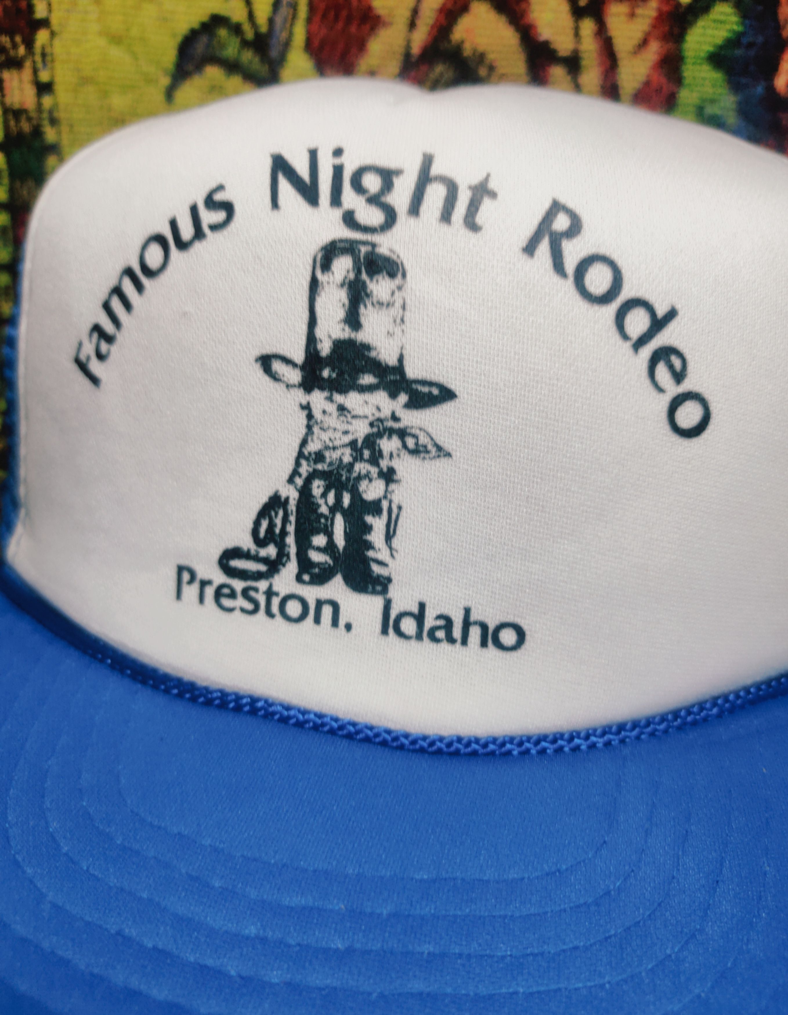 Vintage Famous Night Rodeo Idaho Trucker Hat Size ONE SIZE - 4 Thumbnail