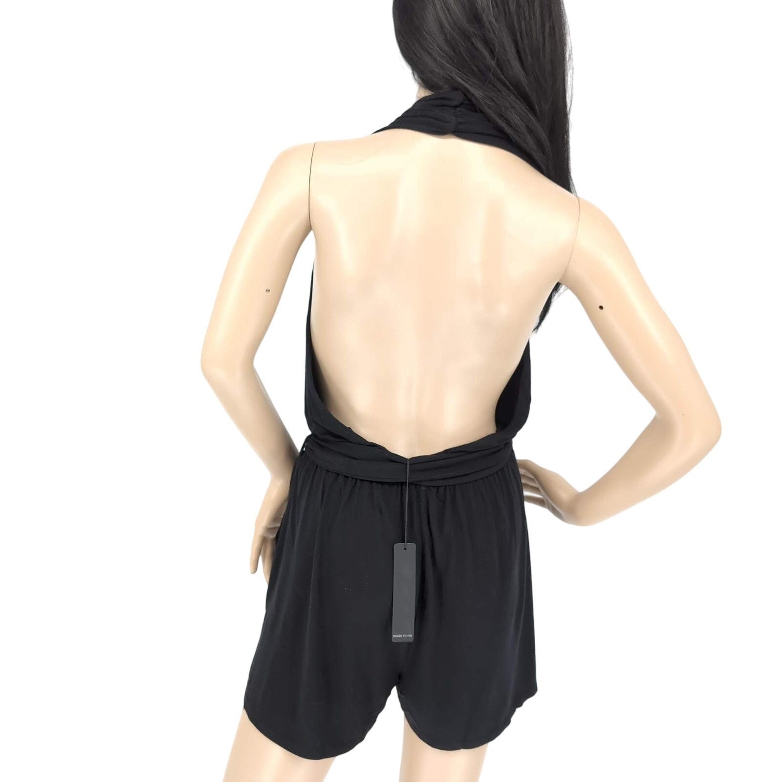 Krisa NWT Krisa Revolve Black Siro Halter Romper w Pockets -Size M Size 30" / US 8 / IT 44 - 3 Thumbnail