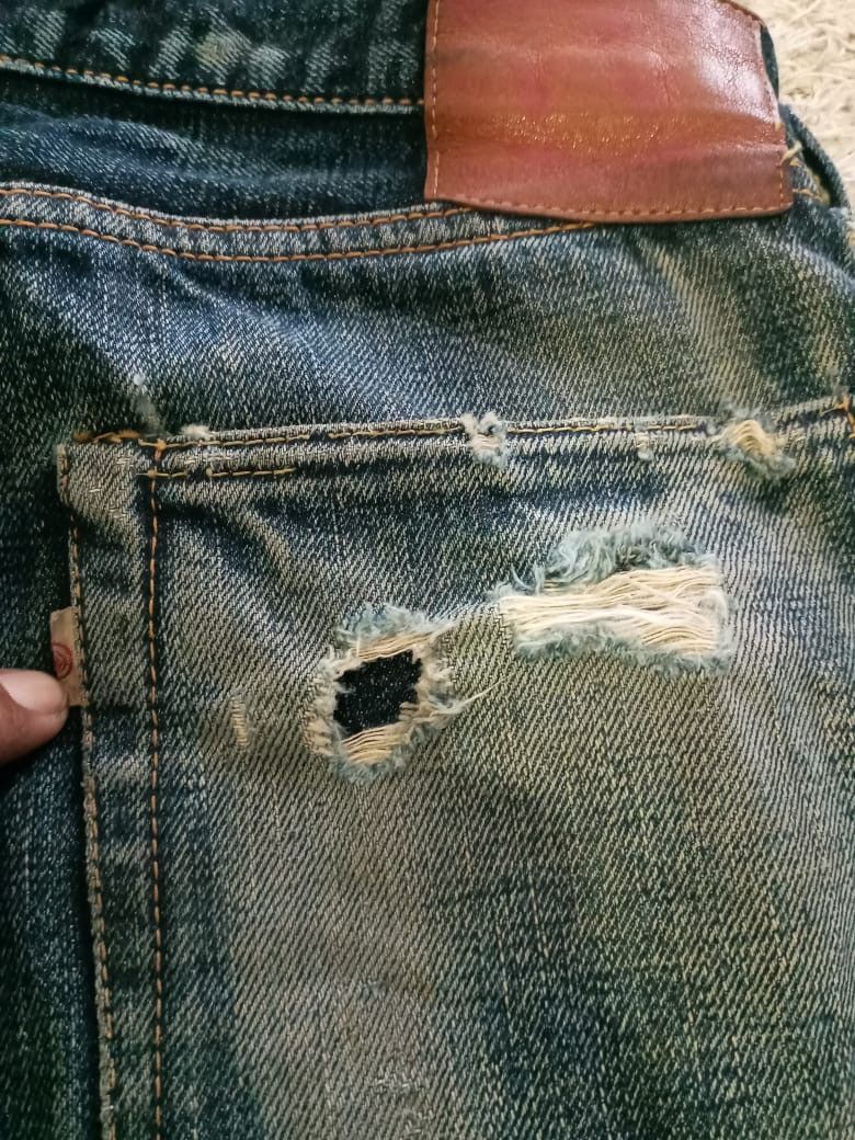 Japanese Brand × Momotaro Jeans × Vintage Vintage Distress Momotaro selvadge Jeans Size US 31 - 14 Thumbnail
