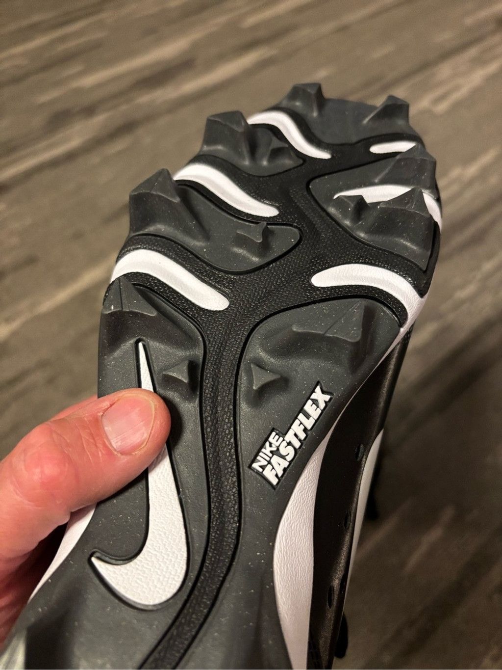 Nike Nike Black and White Men's Fastflex Baseball Cleats Size US 12 / EU 45 - 5 Thumbnail