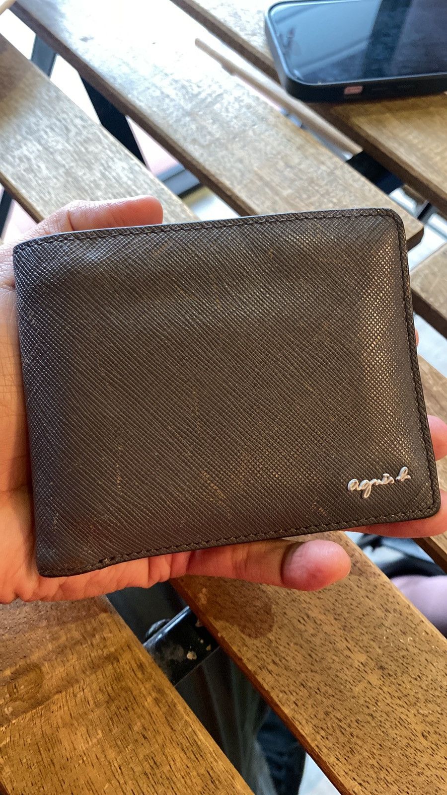 agnes b. AUTHENTIC Agnes.b Leather Bifold Wallet Size ONE SIZE - 14 Thumbnail