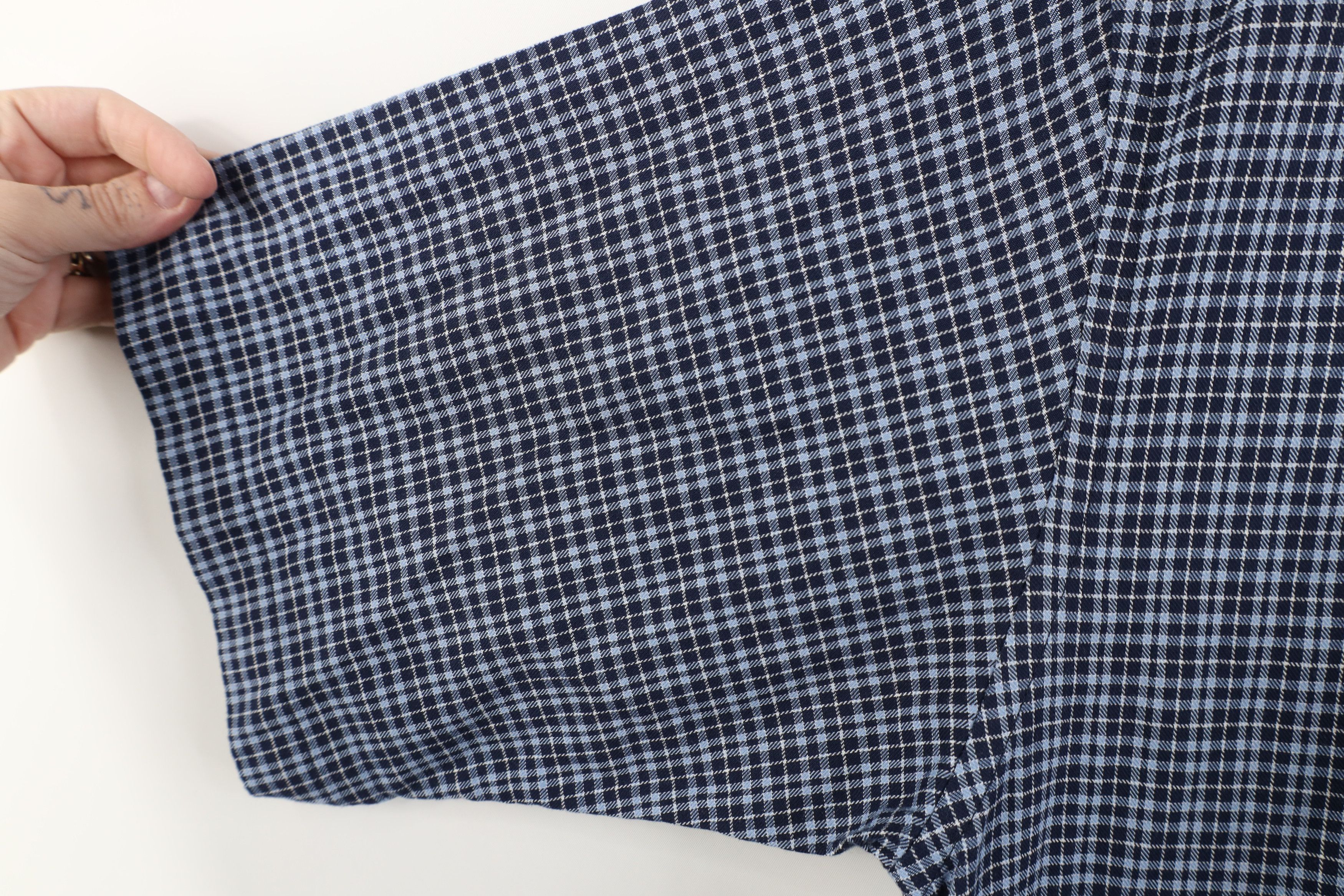 Vintage Vintage 90s Streetwear Knit Golf Polo Shirt Blue Plaid Size US M / EU 48-50 / 2 - 6 Thumbnail