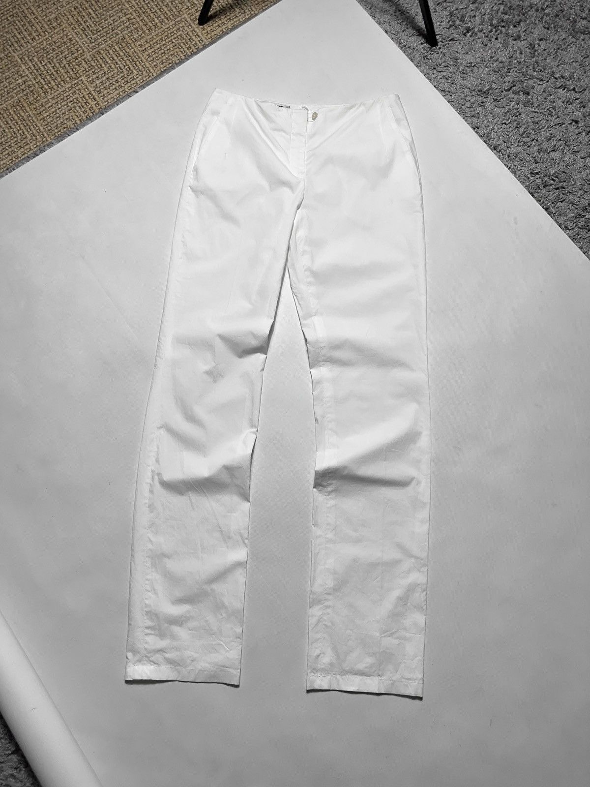 Jil Sander Jil Sander Snow White Cotton Chino Trousers Size 25" / US 0 / IT 36 - 1 Thumbnail